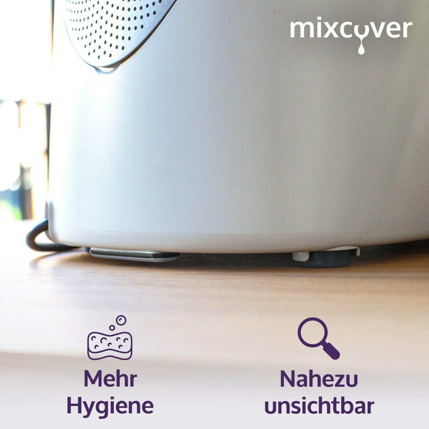 mixcover deslizadores invisibles Slider Accesorios para Thermomix TM6 TM5 Máquina de Cocina - la alternativa autoadhesiva, efectiva y económica a la tabla deslizante