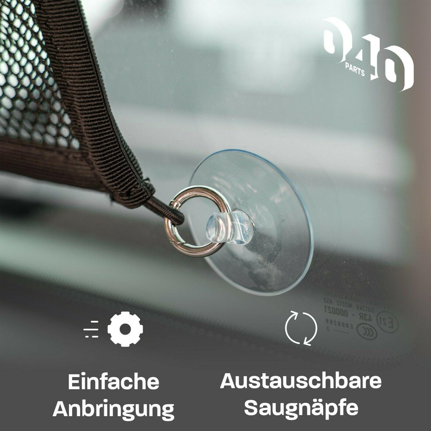 B-Ware: Aufbewahrungs-Netz für große Fenster von VW T5 T6 Bulli, Multivan