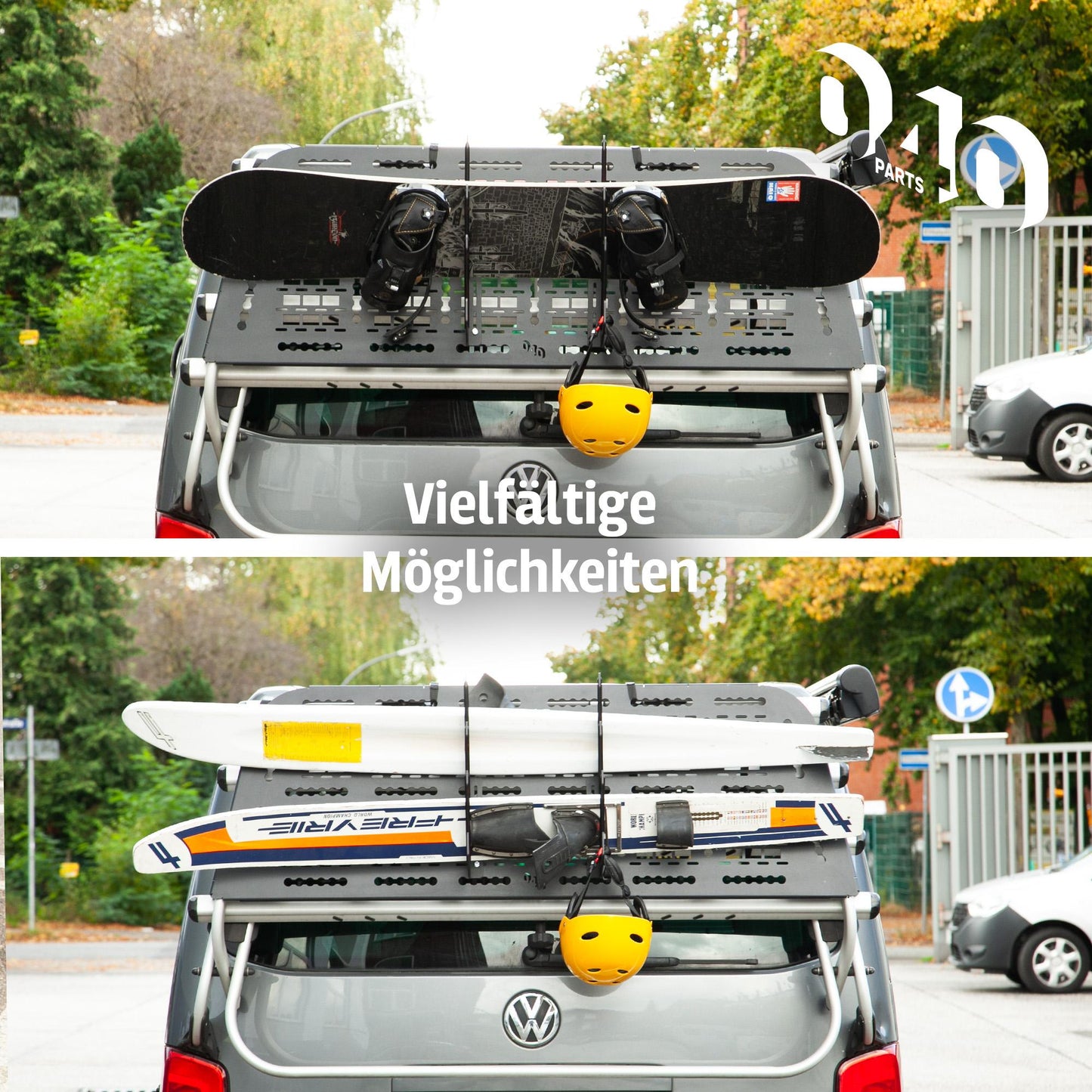 B-Ware: 040 Parts universeller Wakeboard Kiteboard Snowboard Halter kompatibel mit Molle board für VW T5 T6 T6.1 oder andere