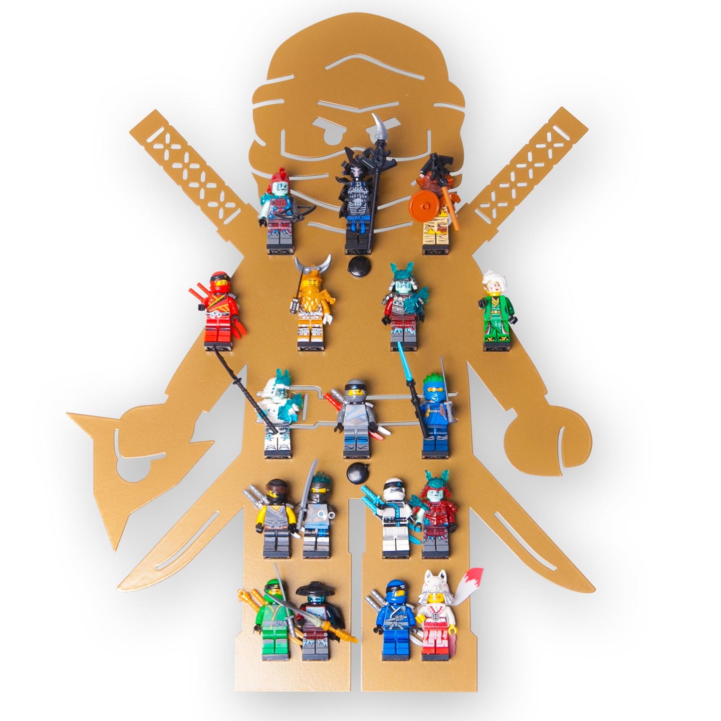 moin minis Ninja Gold детски рафт за стая за 18 мини фигурки конструкторни блокчета