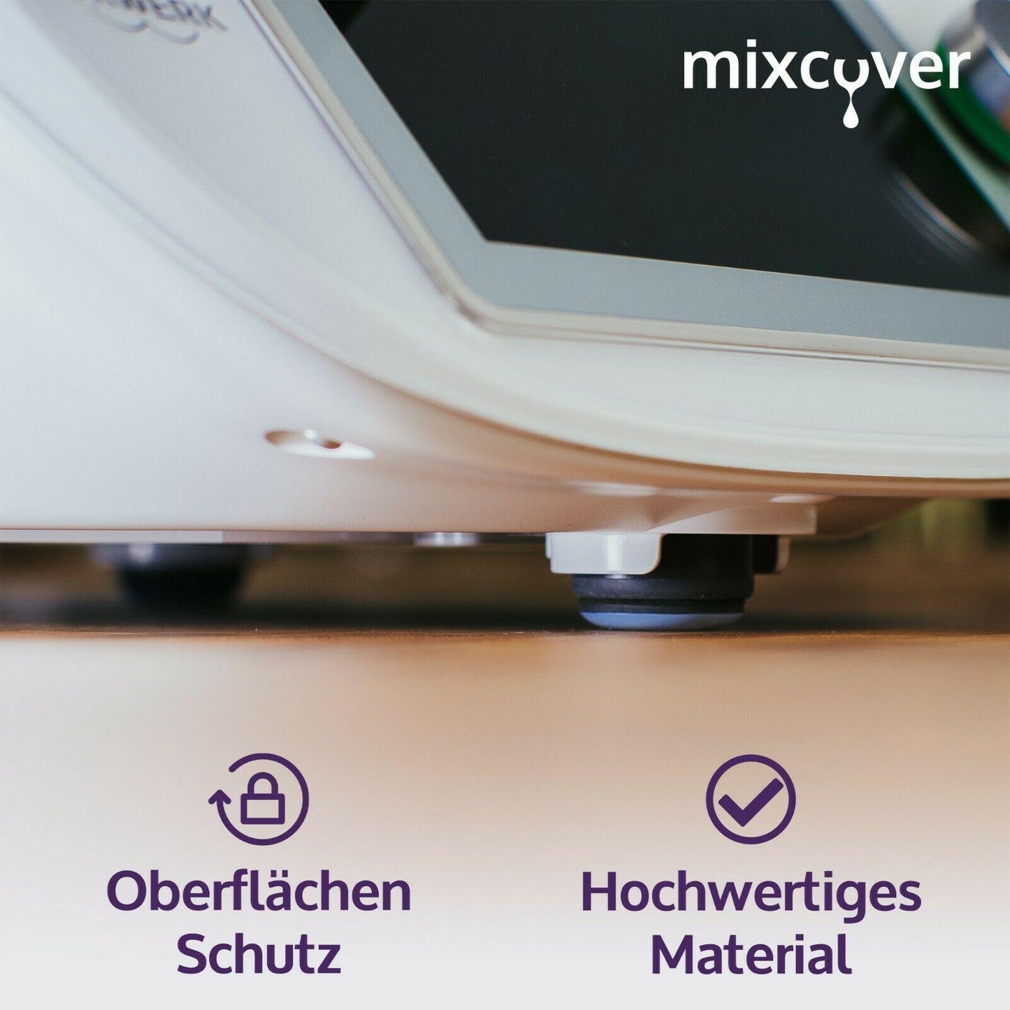 mixcover 3 unsichtbare Slider Gleiter für den Thermomix TM6 TM5
