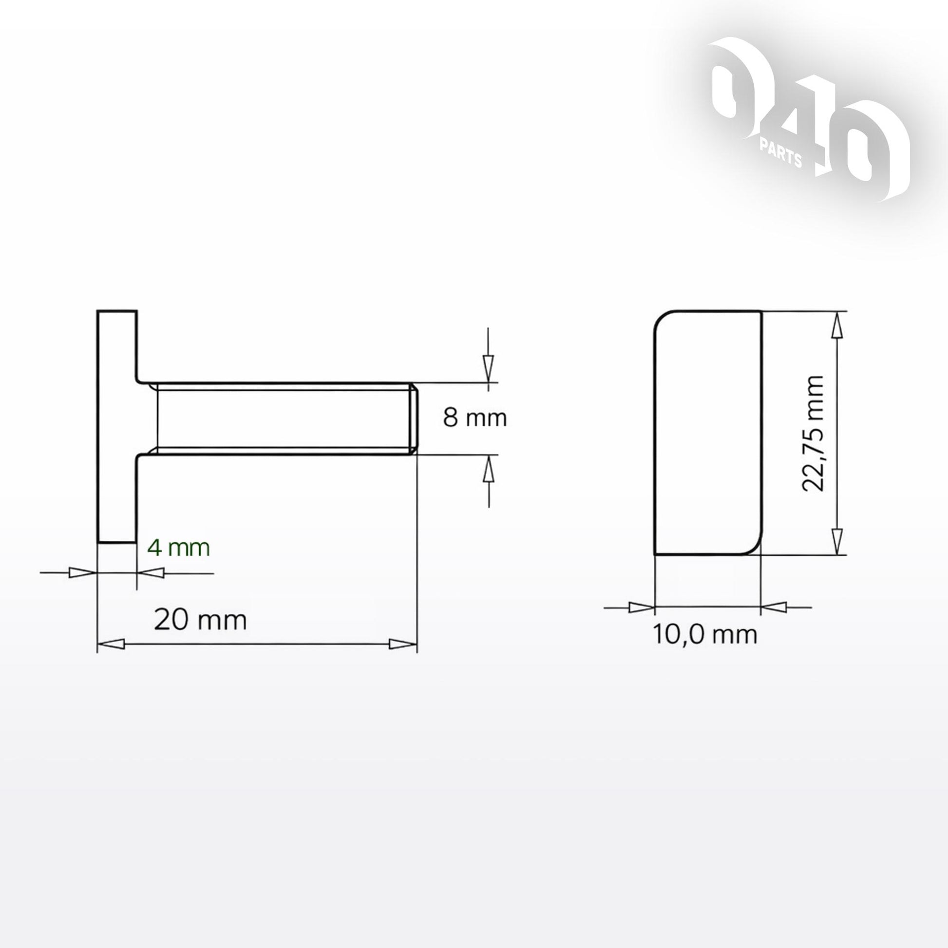 040 parts Dachträger Fuß für VW T7, T5, T6, T6.1 California sowie für Transporter und für Mutlivan mit C-Schiene - Detailansicht 8 | Mixcover