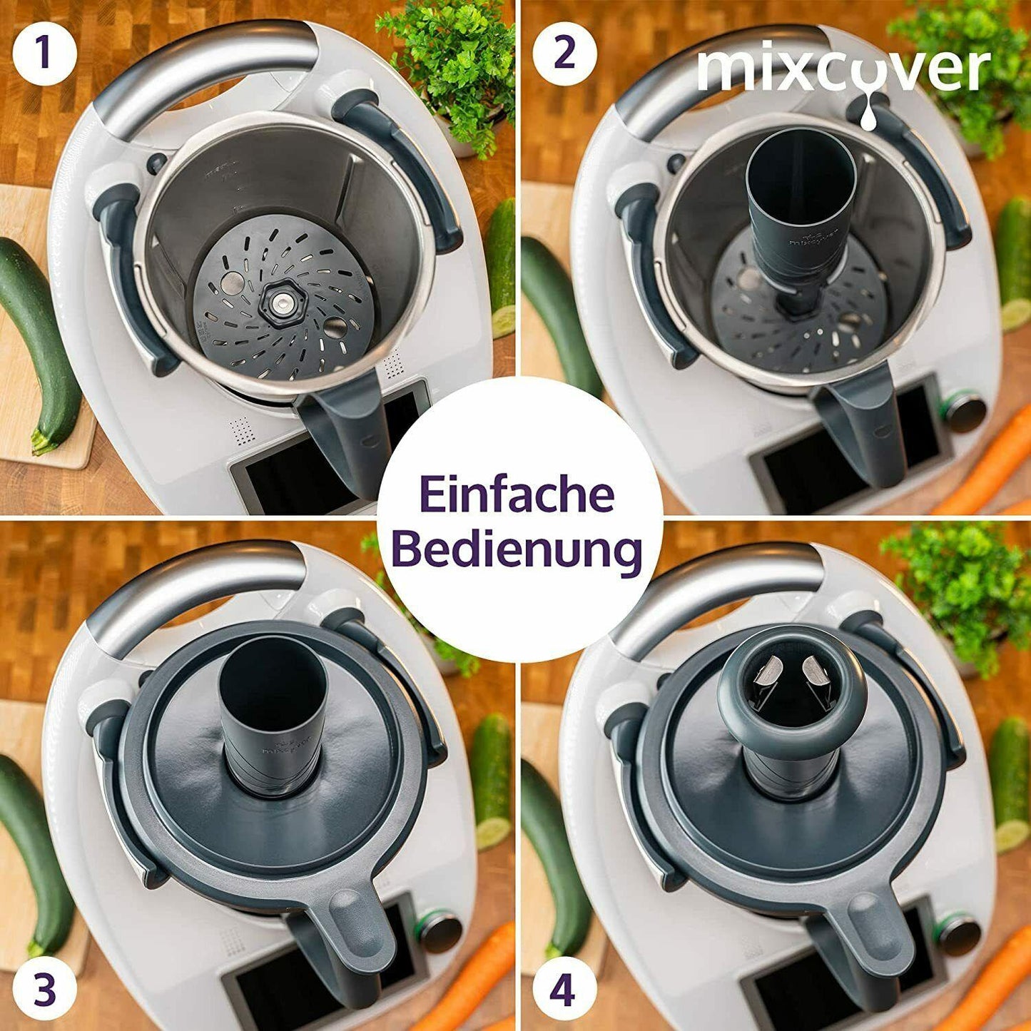 mixcover Спирален нож за зеленчукови нудли съвместим с Thermomix TM6 TM5