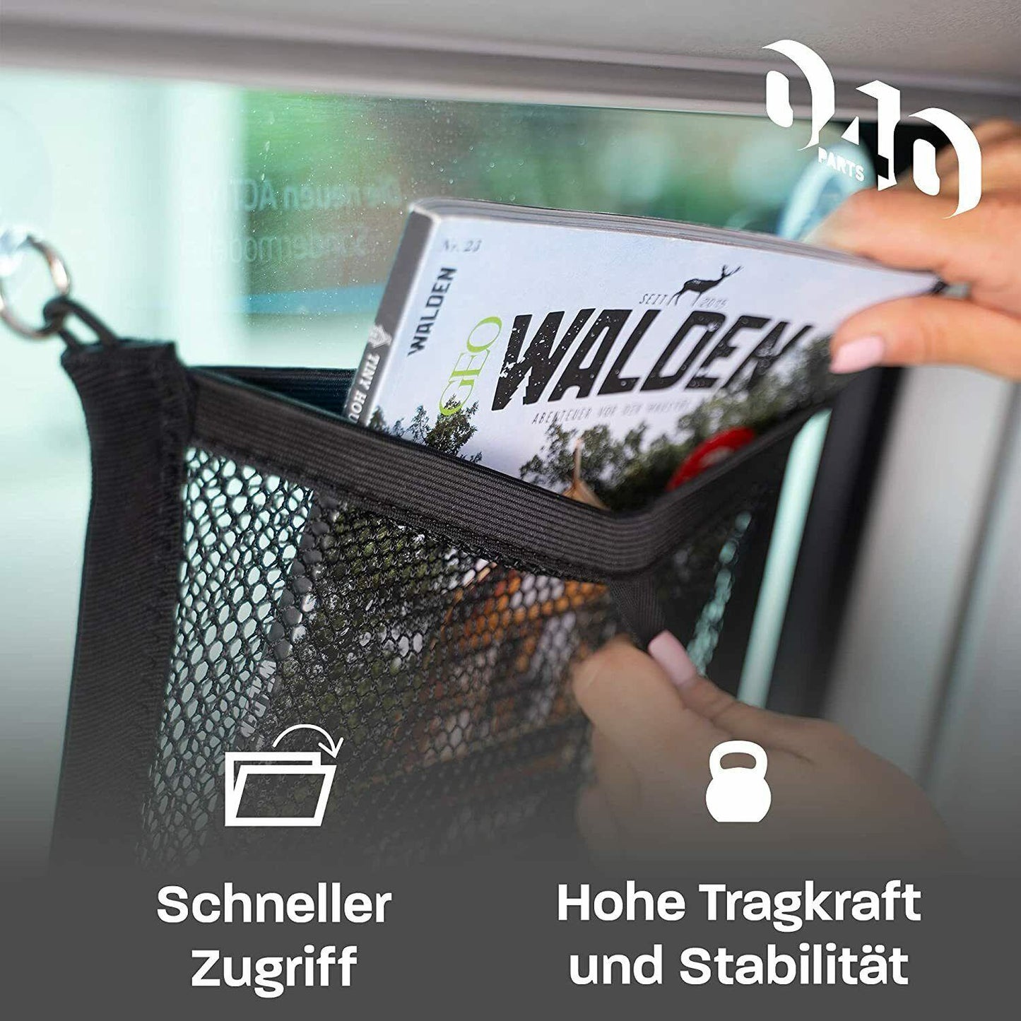 B-Ware: Aufbewahrungs Netz für das Küchenfenster von VW T5 T6 Bulli, Multivan