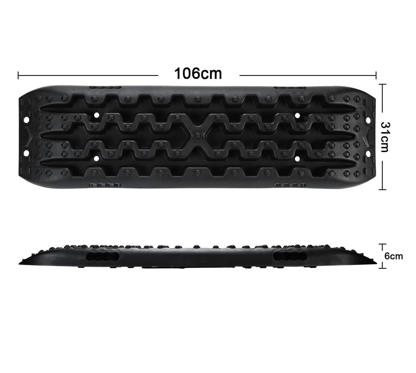 040 Parts Recovery Traction Mat Black Long Sandboard 10T Load Capacity, Perfect for Molleboard Sand Board