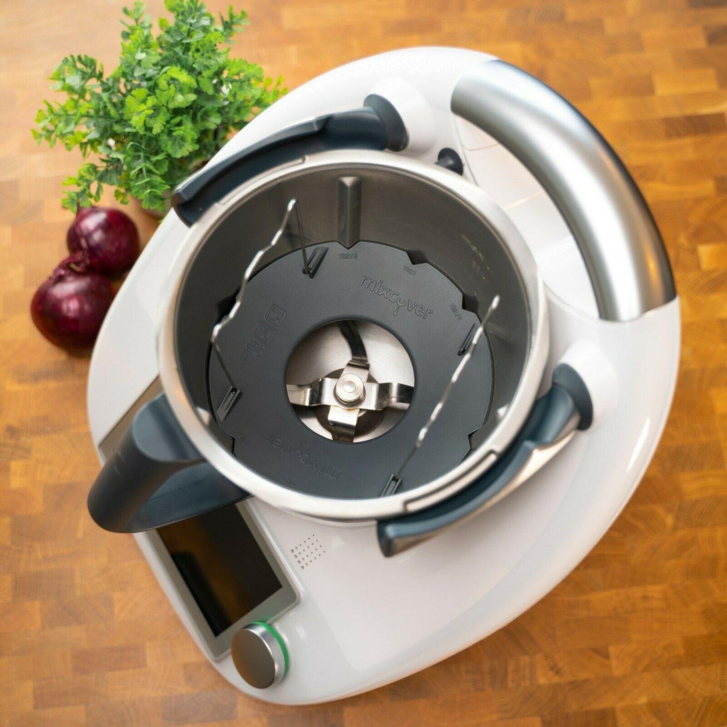 mixcover Reductor de Vaso Mezcla para Thermomix TM6 TM5 Ayudante Picador, Reduce el Vaso Mezcla para un Picado, Puré y Corte más Eficiente