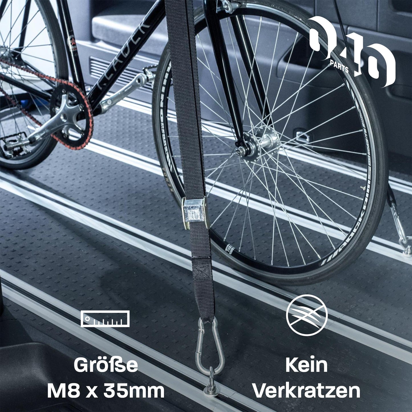 040Parts 4 бр. Комплект колани за закрепване на товар VW T7, Multivan California, Ford Tourneo Custom и др.