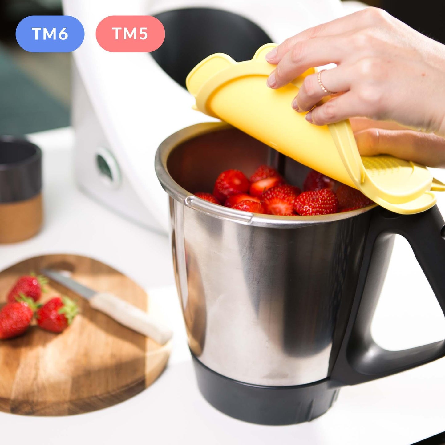 B-Ware: Siliconen deksel water- & geurlicht voor Thermomix TM5 TM6 Friend Geel