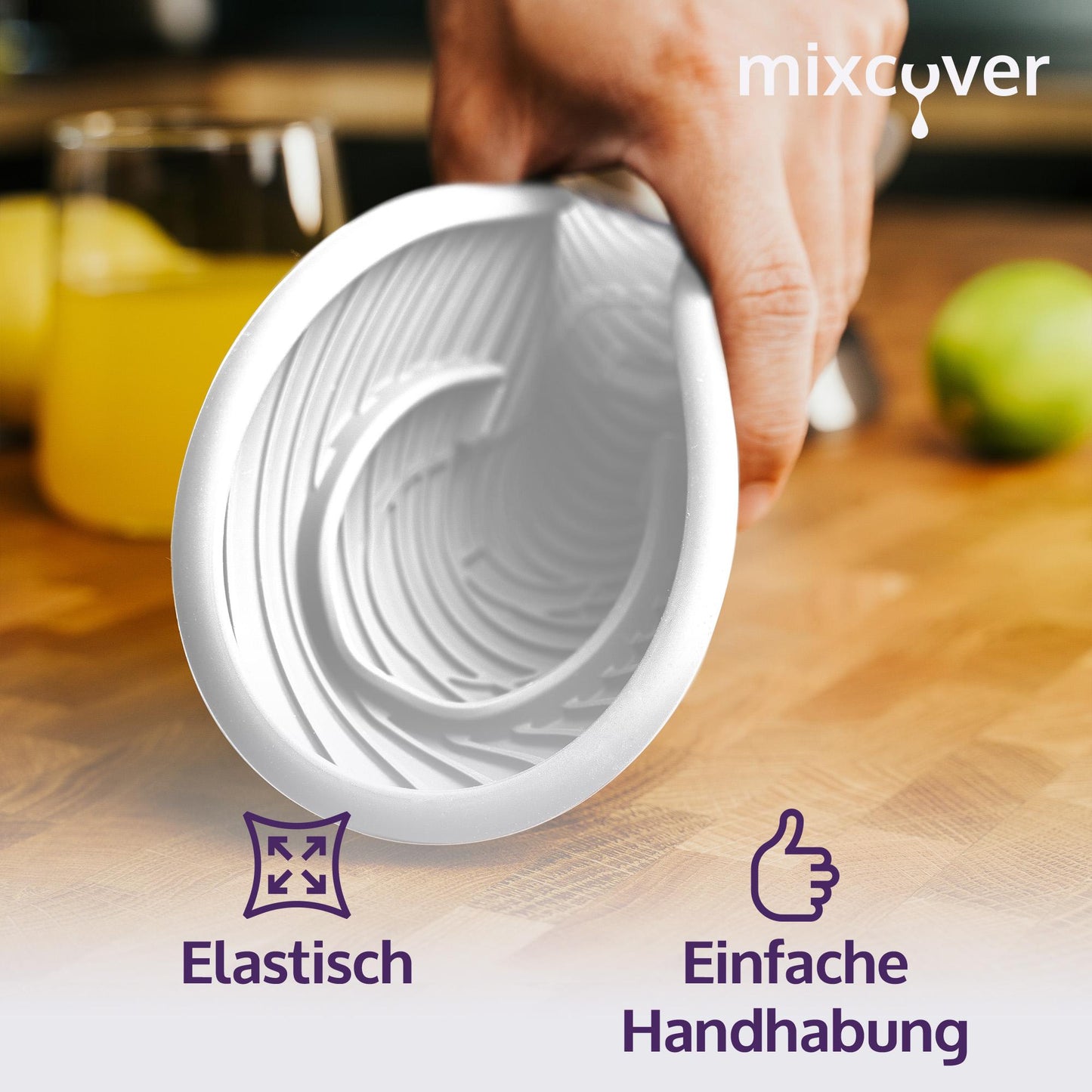 Mixcover Silikonmatte, Abtropfmatte, Untersetzer kompatibel mit SodaStream Duo, Tropfschutz Unterlage, Auffangschale, Abtropfschale, Anti-Rutsch aus Silikon - Farbe: Weiss