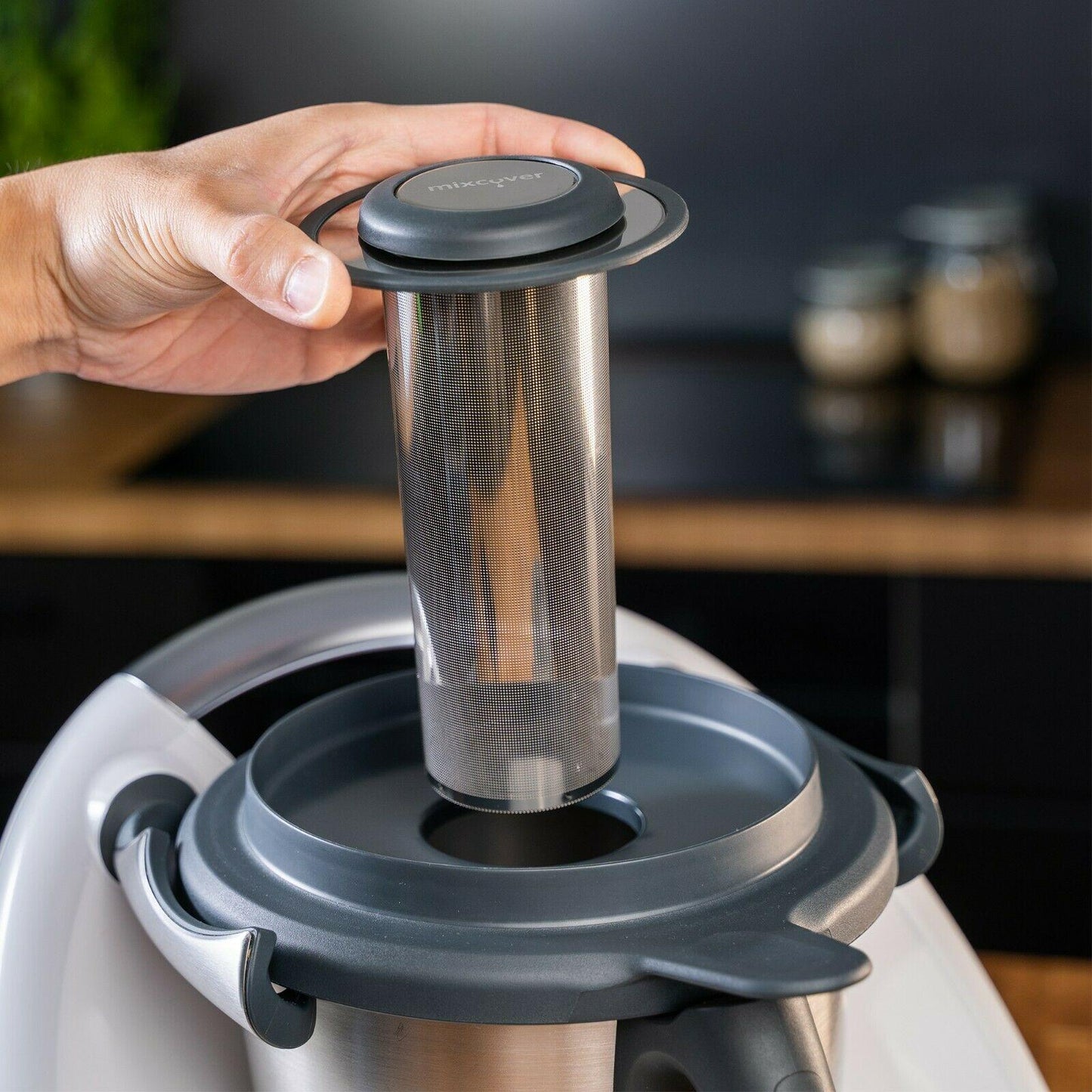 B-ware: Roestvrijstalen theezeef geschikt voor Thermomix in combinatie met mesvervanging