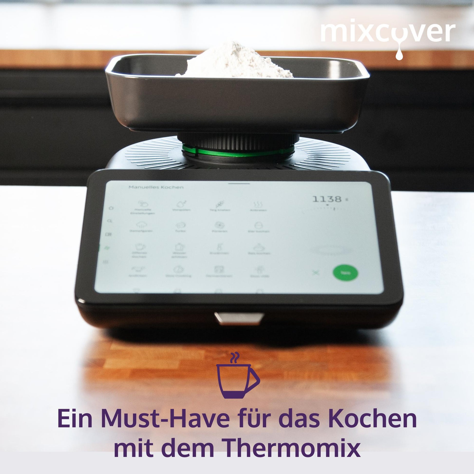 Mixcover Wiegeteller für Vorwerk Thermomix TM7  Waagen Aufsatz  Abdeckung fürs Wiegen - Detailansicht 4 | Mixcover