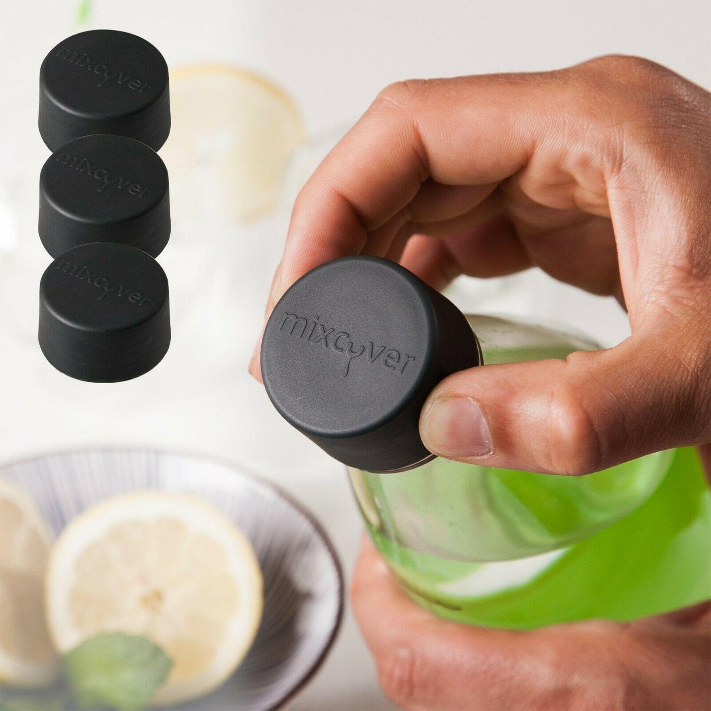 mixcover Coperchio di ricambio compatibile con bottiglie in plastica PET SodaStream - Confezione da 3