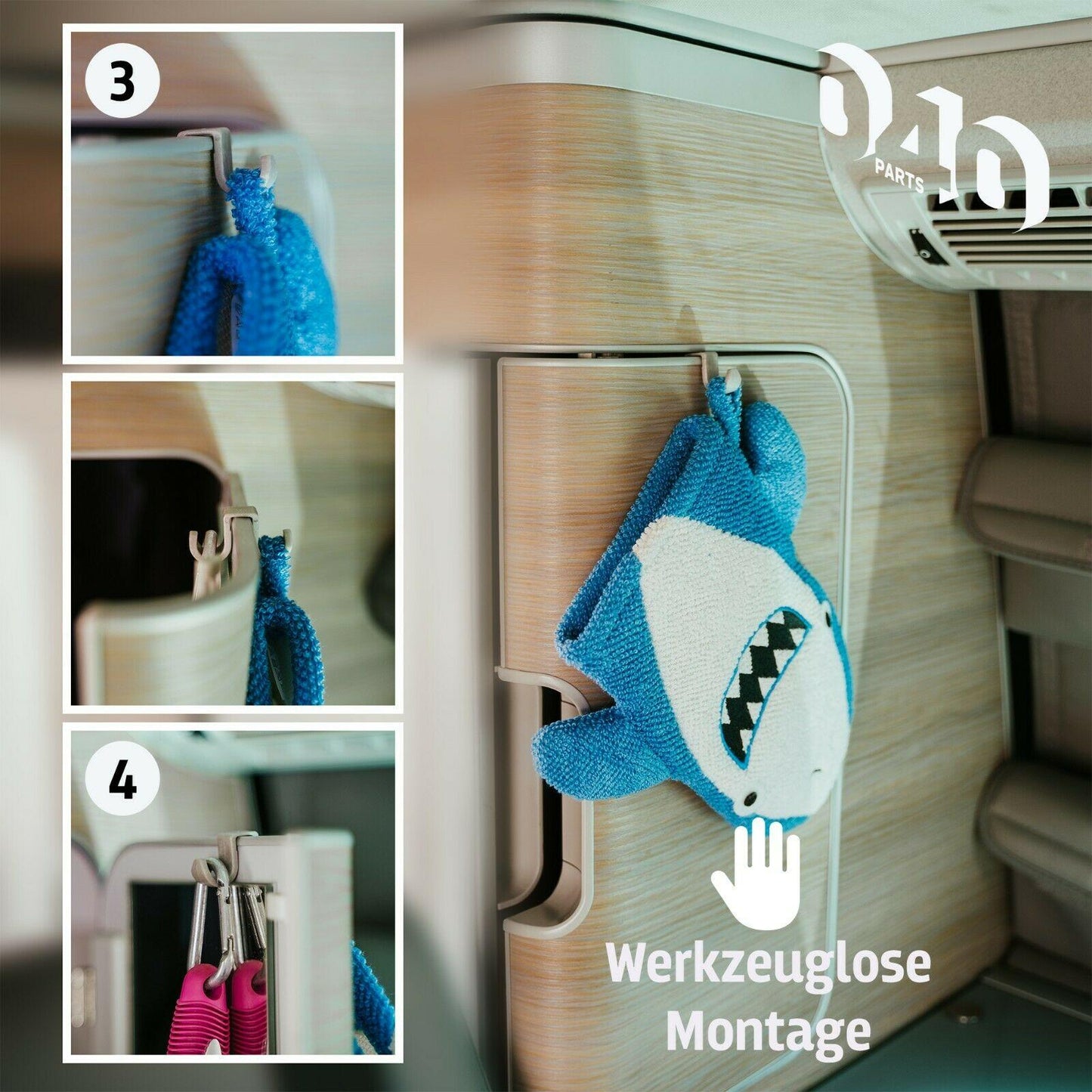 B-Ware: Set de 10 crochets pour VW California T5 T6 T6.1 Bulli Camper Ocean Coast