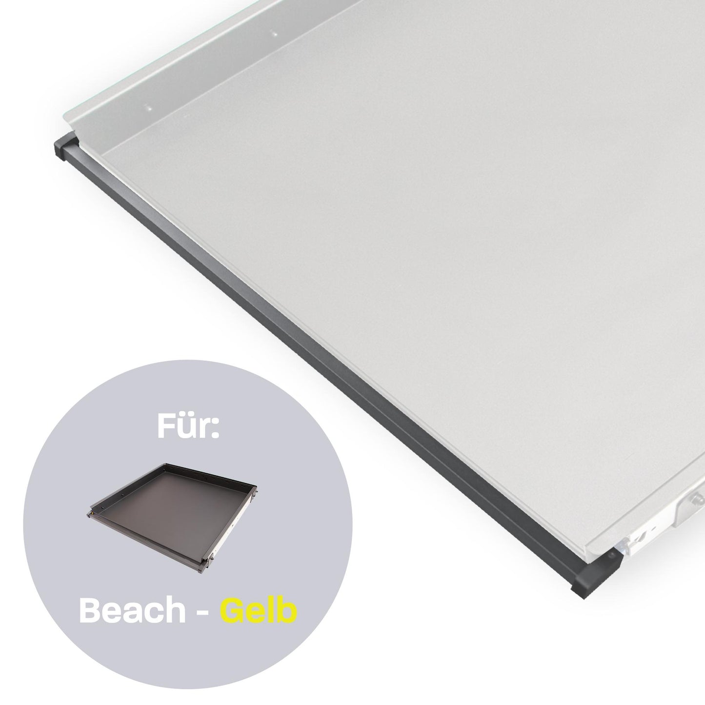 040 Parts Einhandverriegelung für Heckauszüge von 040 Parts Version für VW T5 T6 T6.1 Beach mit gelbem Hebel