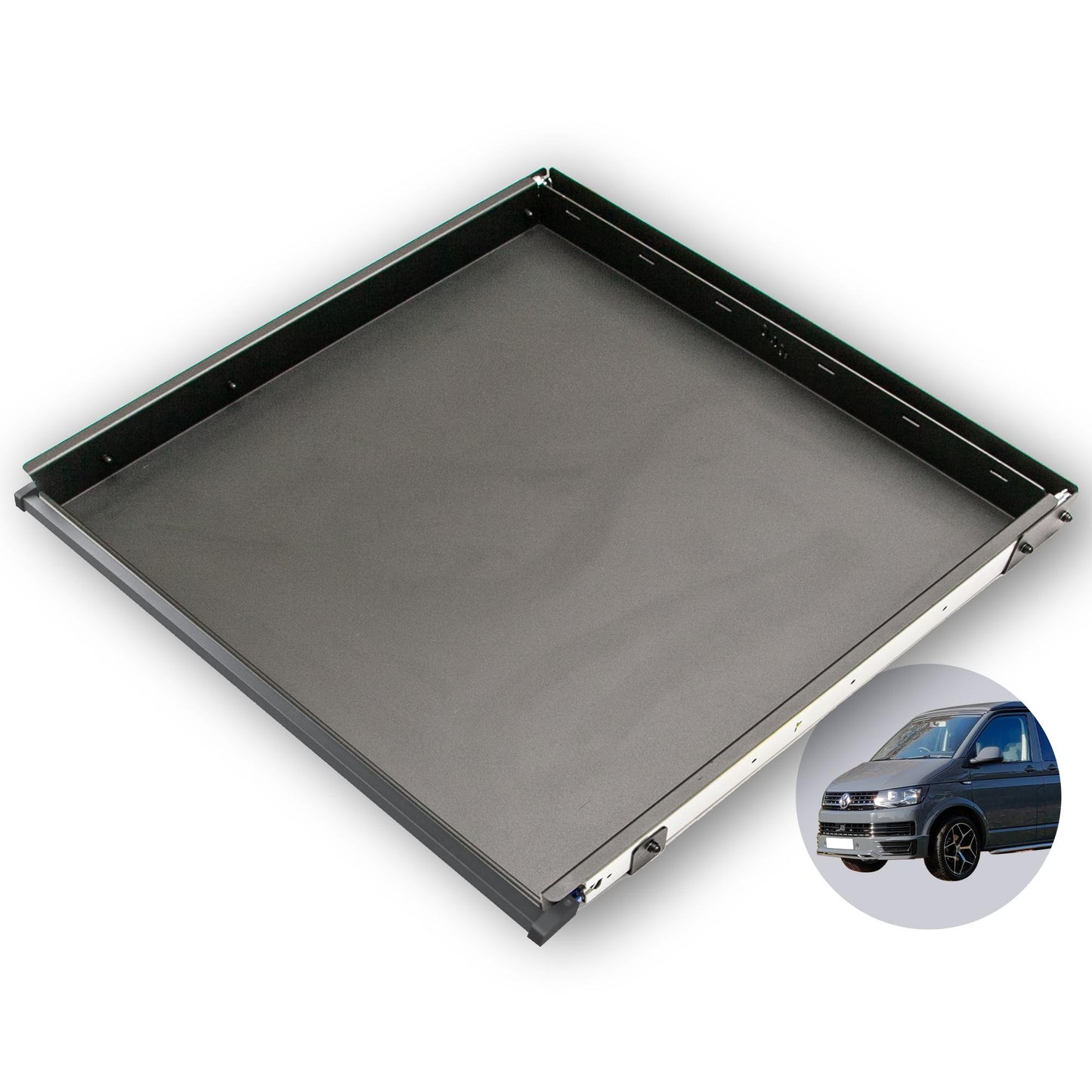 B-Ware : tiroir coulissant monoman 040 parts 800mm pour T5 T6 T6.1 California Beach ou pour coffre arrière Multivans, tiroir à bagages Tiroir renforcé