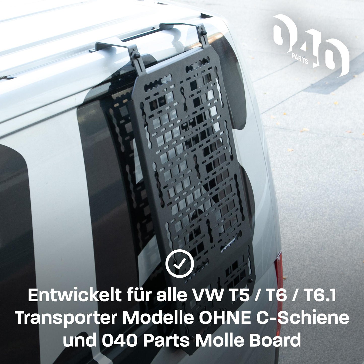 040 parts Molleboard Adapter per Transporter e Multivan VW T5 T6 T6.1 senza barra a C sul tetto Angolo Angolo di collegamento