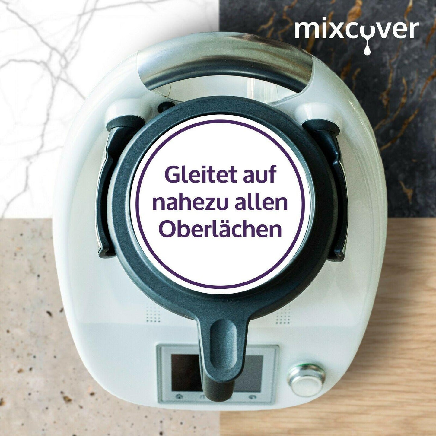 mixcover deslizadores invisibles Slider Accesorios para Thermomix TM6 TM5 Máquina de Cocina - la alternativa autoadhesiva, efectiva y económica a la tabla deslizante