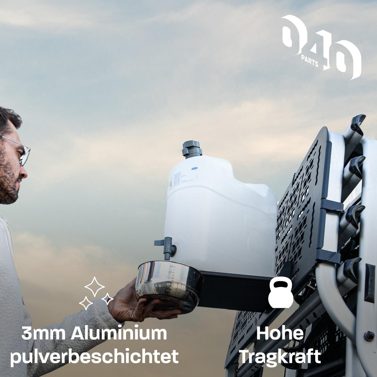 040 Parts Folding Hook-On Table 34x31cm for Molle Boards by 040 Parts Camping Table Side Table Drop-Down Table