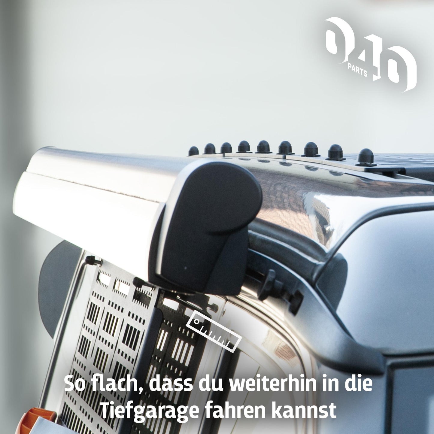 040 Parts ultra flacher Dachgepäckträger für VW T5 T6 T6.1 California damit dein Van in Tiefgaragen passt Dachträger - Detailansicht 8 | Mixcover