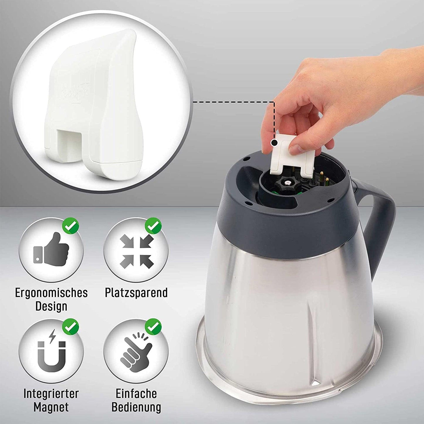 KochFix Magnetischer Teiglöser Teigblume für Thermomix Mix-Topf für TM6 TM5 - Ansicht 5 | Mixcover