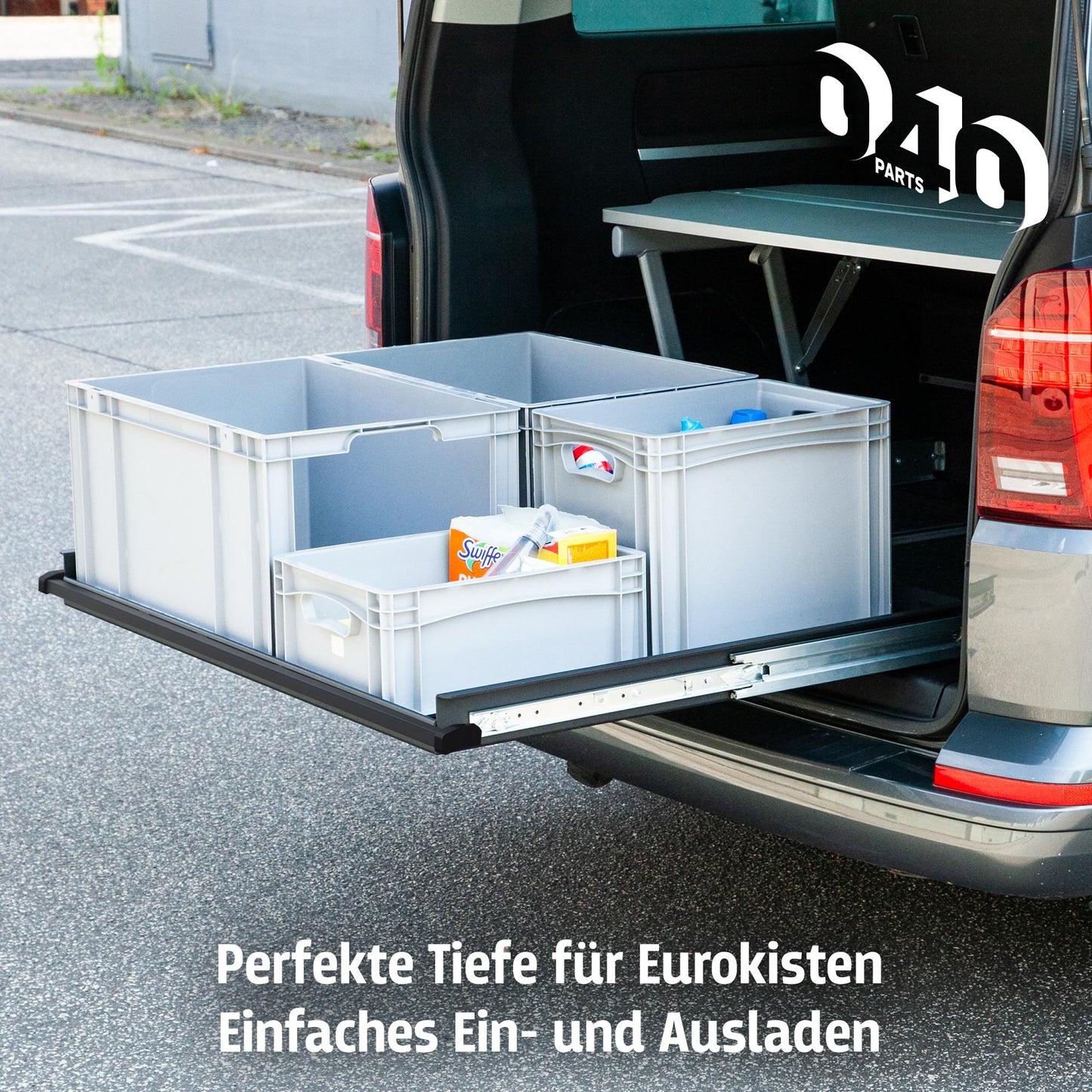 B-Ware : tiroir coulissant monoman 040 parts 800mm pour T5 T6 T6.1 California Beach ou pour coffre arrière Multivans, tiroir à bagages Tiroir renforcé