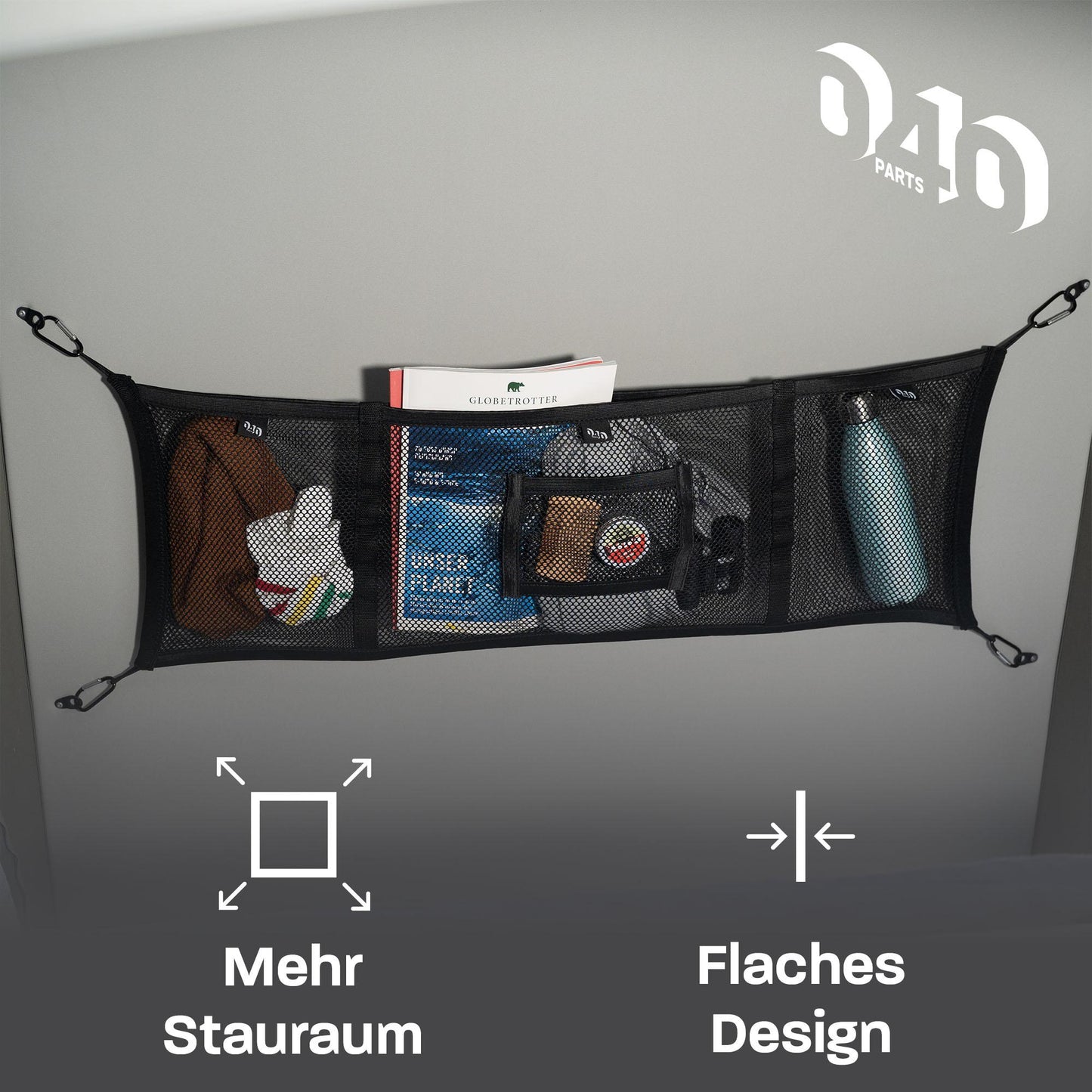 040 Parts Aufbewahrungs-Netz für das Aufstelldach kompatibel mit VW T5 T6 T6.1 Multivan