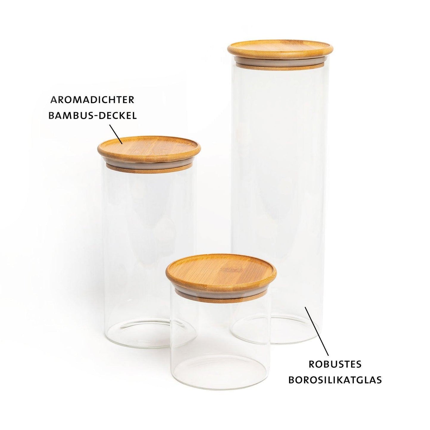 ThermoTasty: Aufbewahrungsglas, Modell: rund, Größe: 30x10cm, 1800ml