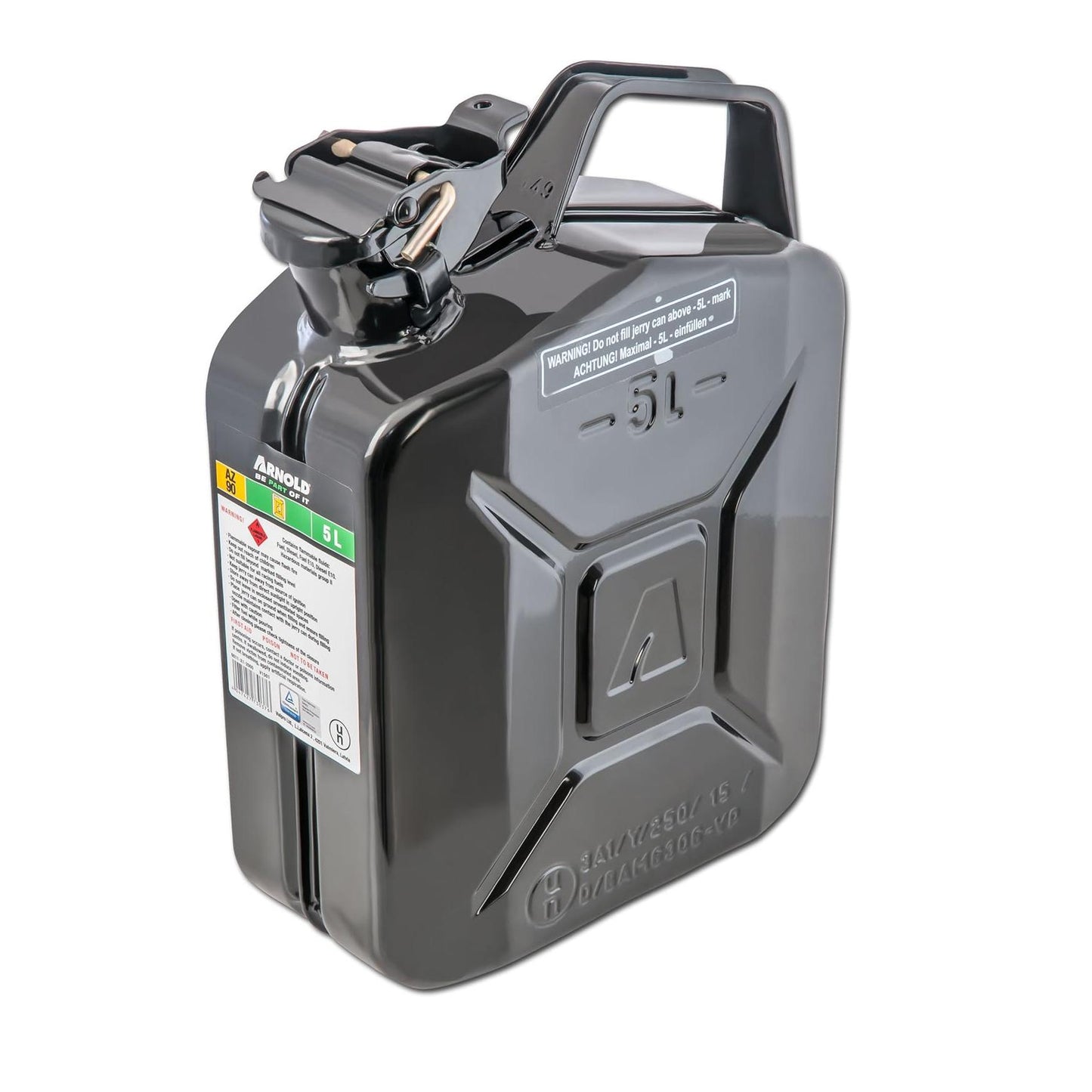 040 Parts Benzinkanister 5L aus Metall - Kraftstoffkanister für Benzin & Diesel Jerry Can