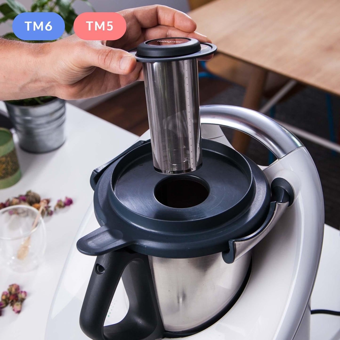 mixcover Edelstahl Teesieb Teefilter kompatibel mit Vorwerk Thermomix TM6 TM5 TM Friend - Thermomix Zubehör