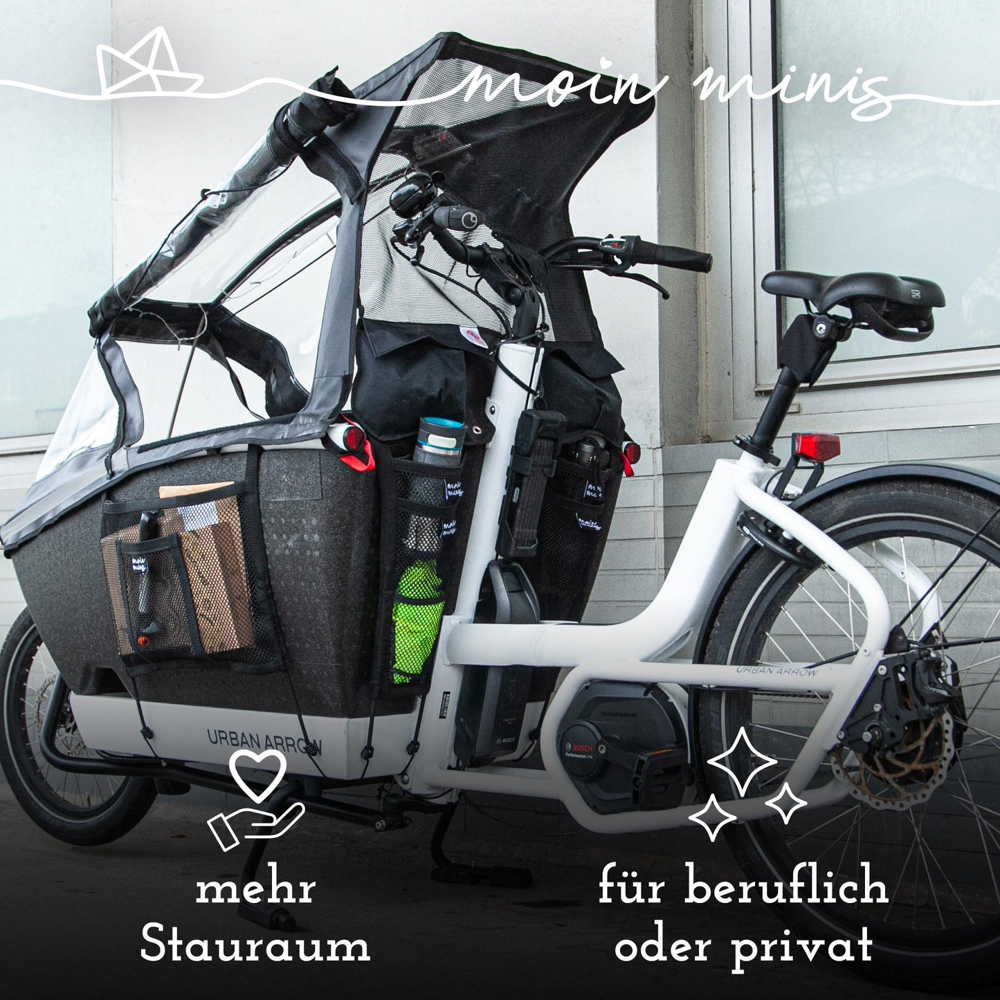 moin minis red de equipaje trasera para Urban Arrow Family bicicleta de carga Cargo