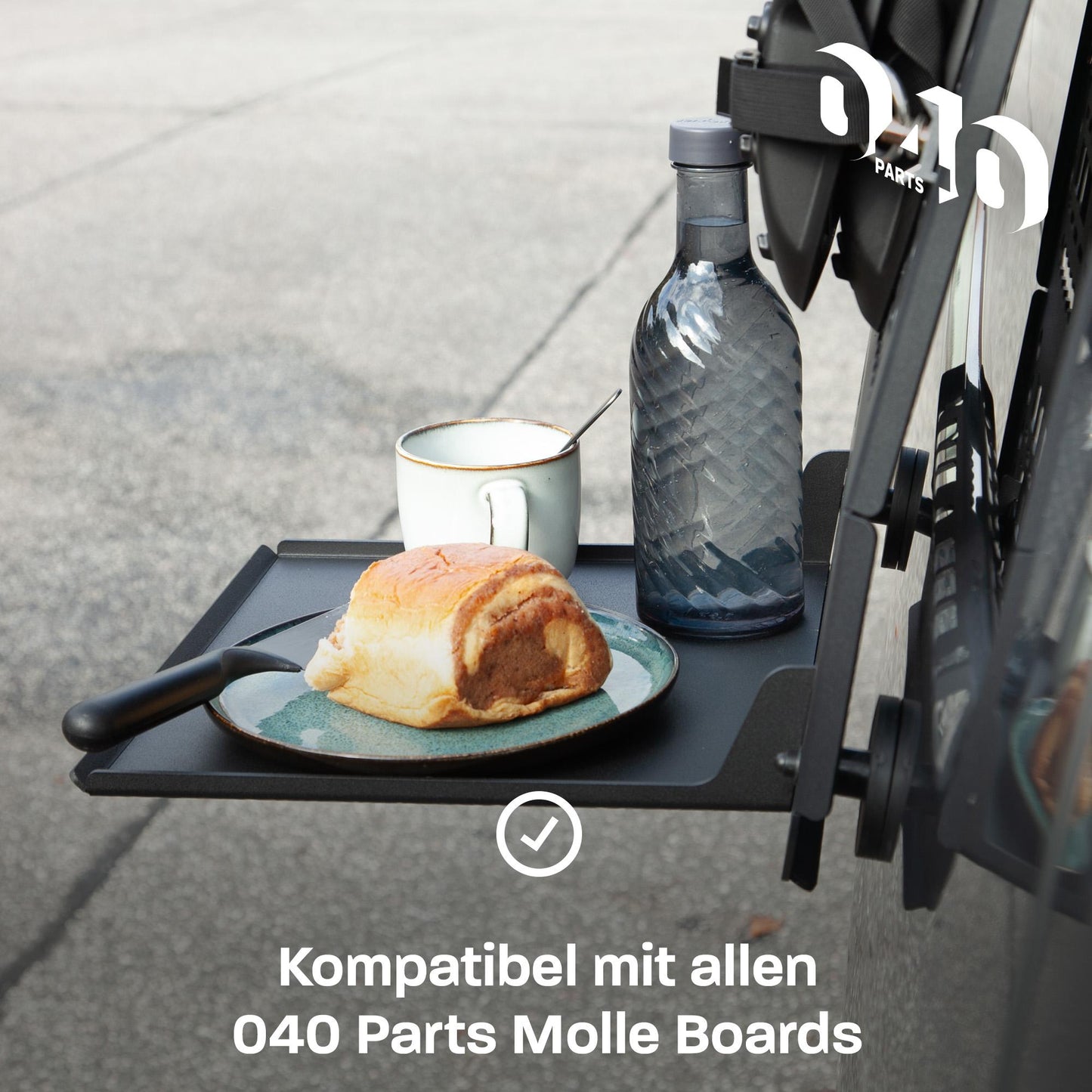 040 Parts Folding Hook-On Table 34x31cm for Molle Boards by 040 Parts Camping Table Side Table Drop-Down Table