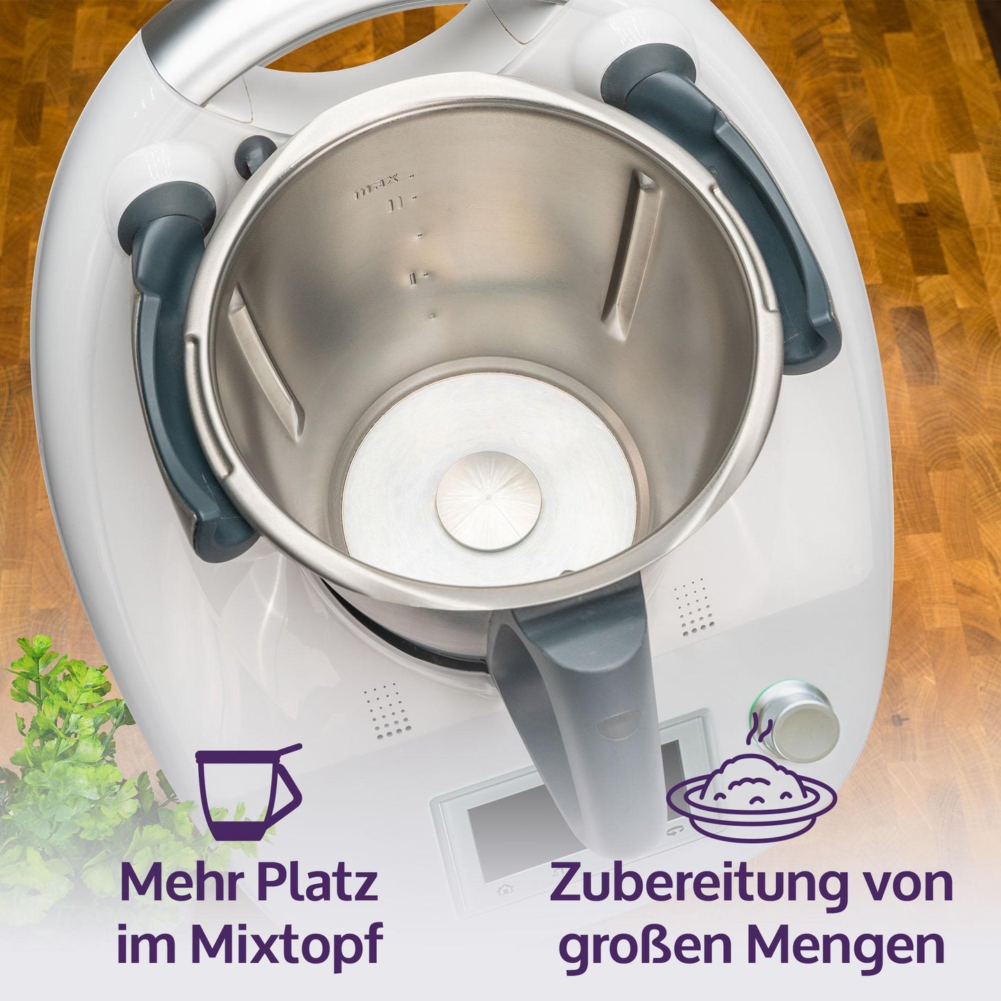 mixcover Trio-Parat Thermo-Plug kompatibel mit Thermomix TM5 Messerersatz für TM5 Zubehör für Thermomix