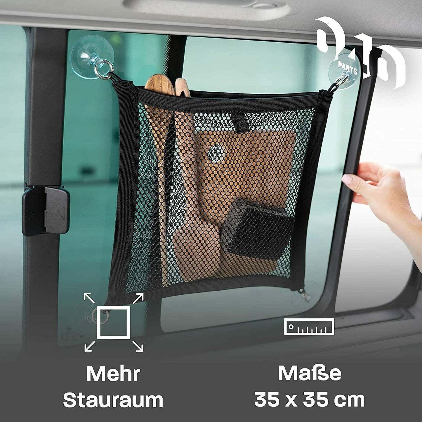 B-Ware: Aufbewahrungs Netz für das Küchenfenster von VW T5 T6 Bulli, Multivan