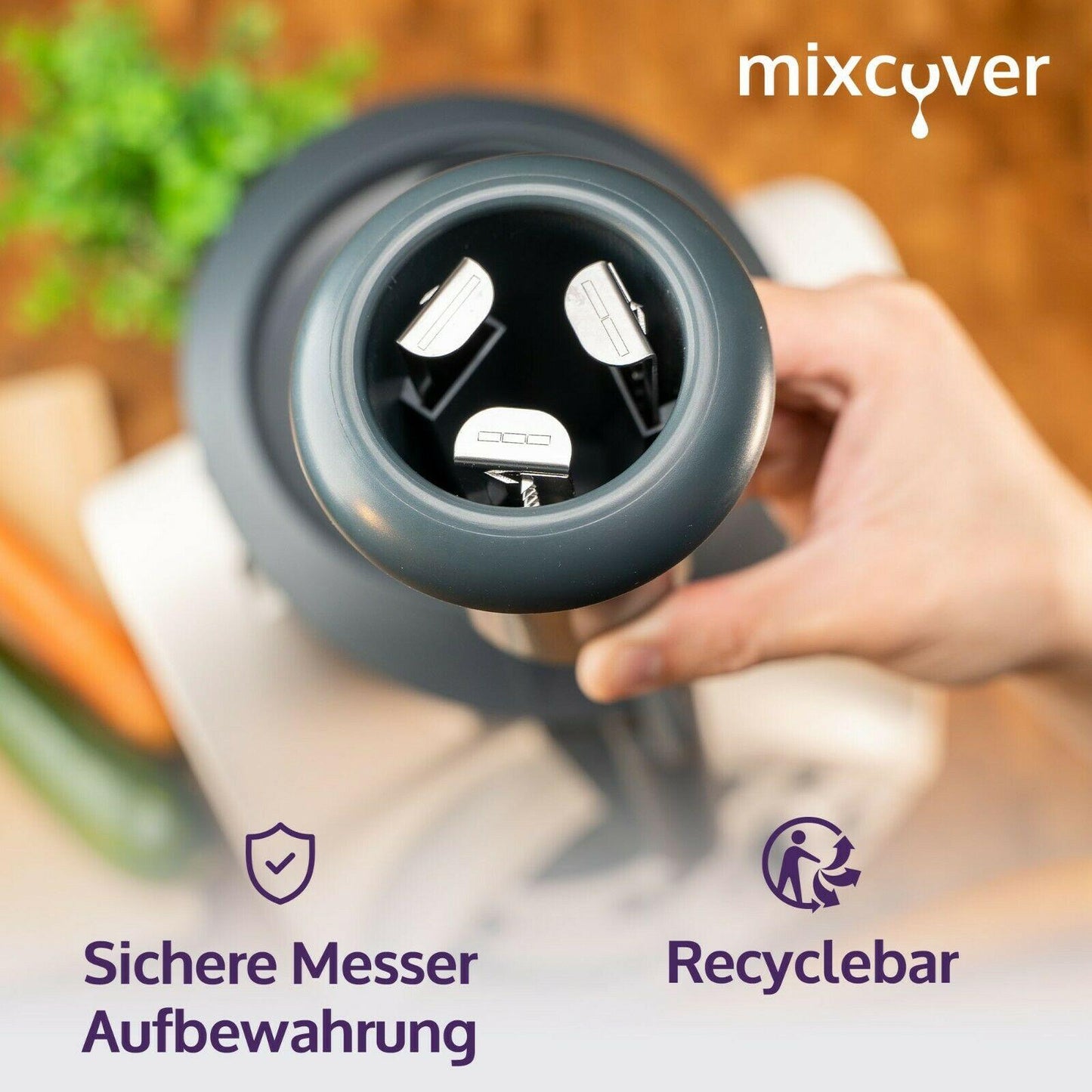 mixcover Spiral Slicer Vegetable Noodles Cutter Compatible with Thermomix TM31