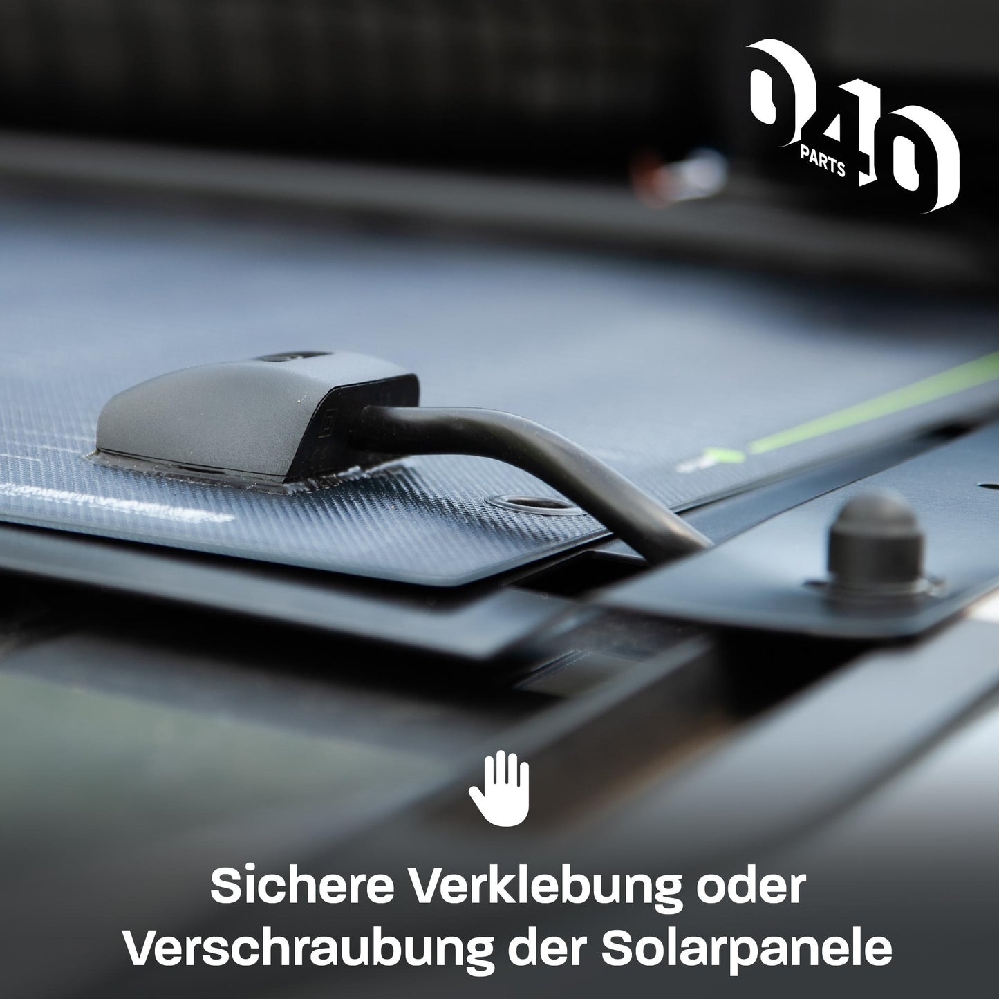 040 parts Solarplattenhalter Schwarz Halteplatte aus Aluminium für VW T7 California