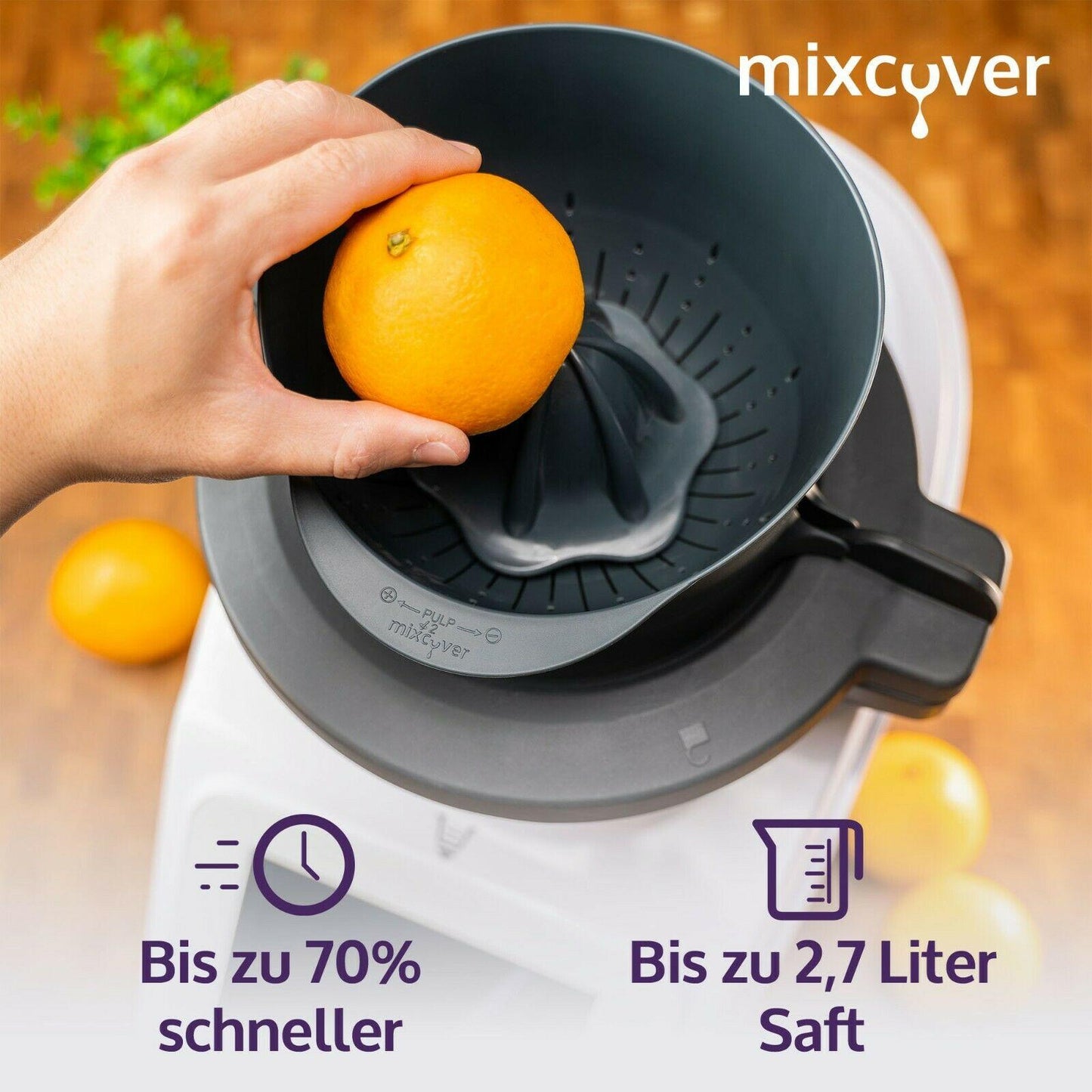 mixcover Соковыжималка/Преса за цитрусови плодове за Monsieur Cuisine Connect Сокоизтисквачка
