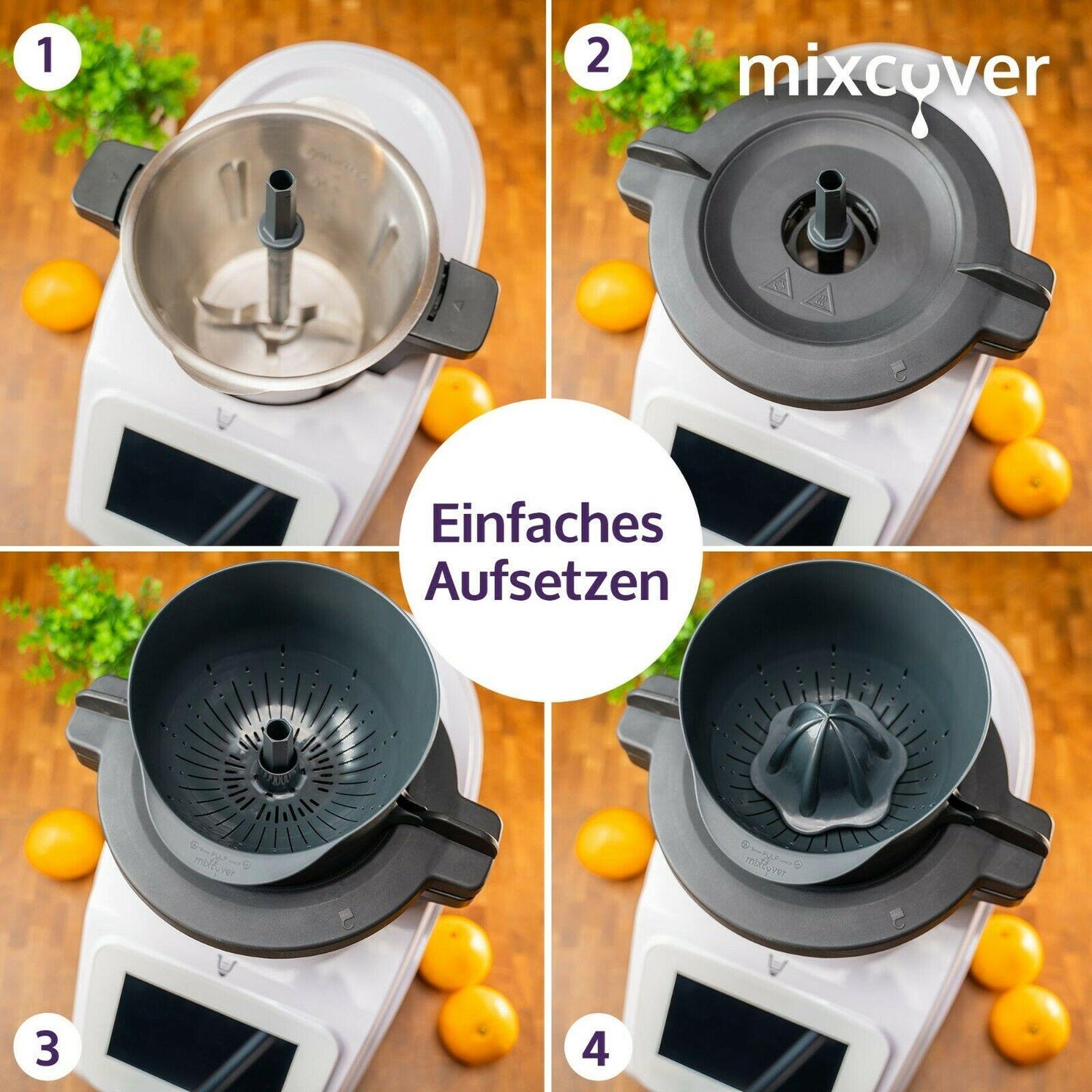 mixcover Соковыжималка/Преса за цитрусови плодове за Monsieur Cuisine Connect Сокоизтисквачка