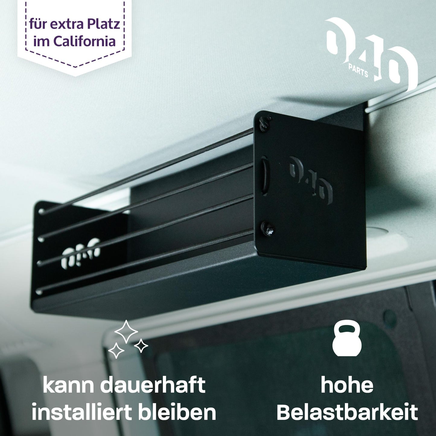 040 parts Hanging Shelf for the Pop-Up Roof compatible with VW T5 T6 T6.1 California Camping Shelf