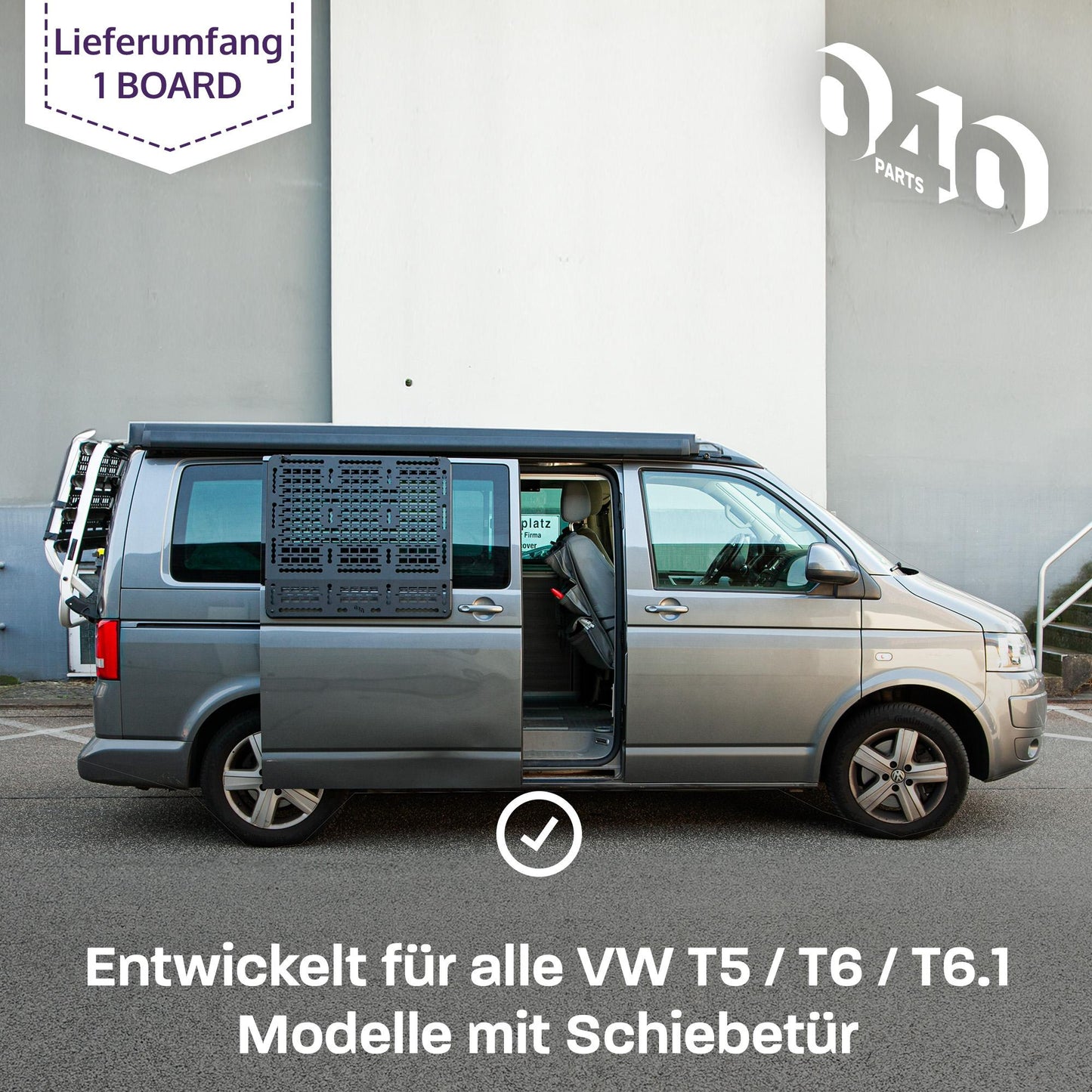 B-Ware: 040 Parts Molle Board für VW T5 T6 T6.1 Mercedes Marco Polo Ford Tourneo Custom Nugget und viele weitere