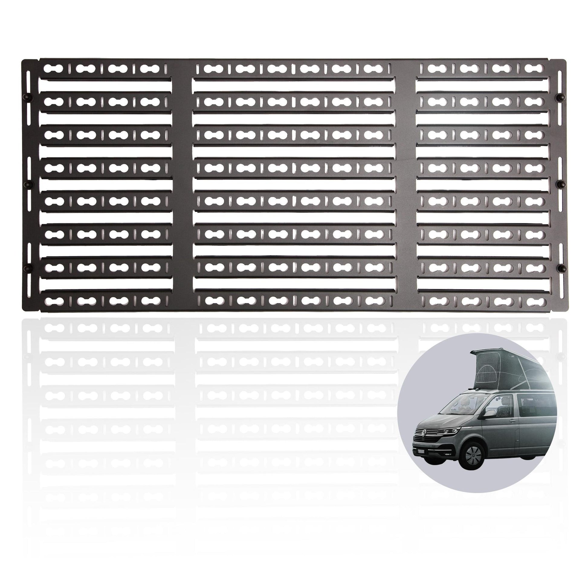 040 Parts ultra flacher Dachgepäckträger für VW T5 T6 T6.1 California damit dein Van in Tiefgaragen passt Dachträger | Mixcover
