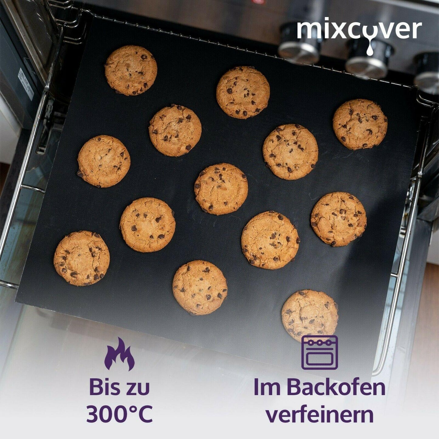 mixcover многотрайна подложка за печене - хартия за печене, защита от капене за Monsieur Cuisine Connect, Edition Plus и вложка MCS, аксесоари за Monsieur Cuisine