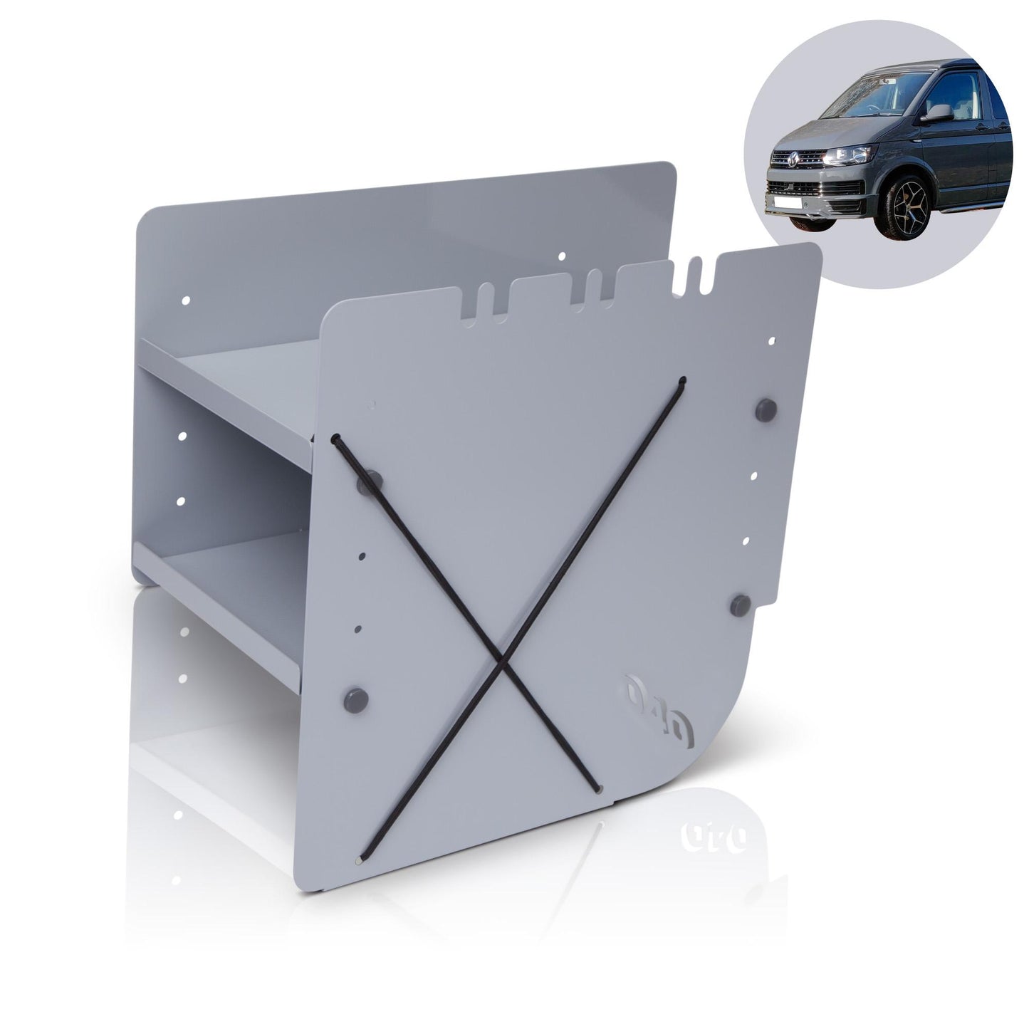 B-Ware: 040 Parts Schuhregal GRAU FAHRERSEITE Zubehör passend für VW T5 T6 T6.1Schuhorganizer Schuhtasche