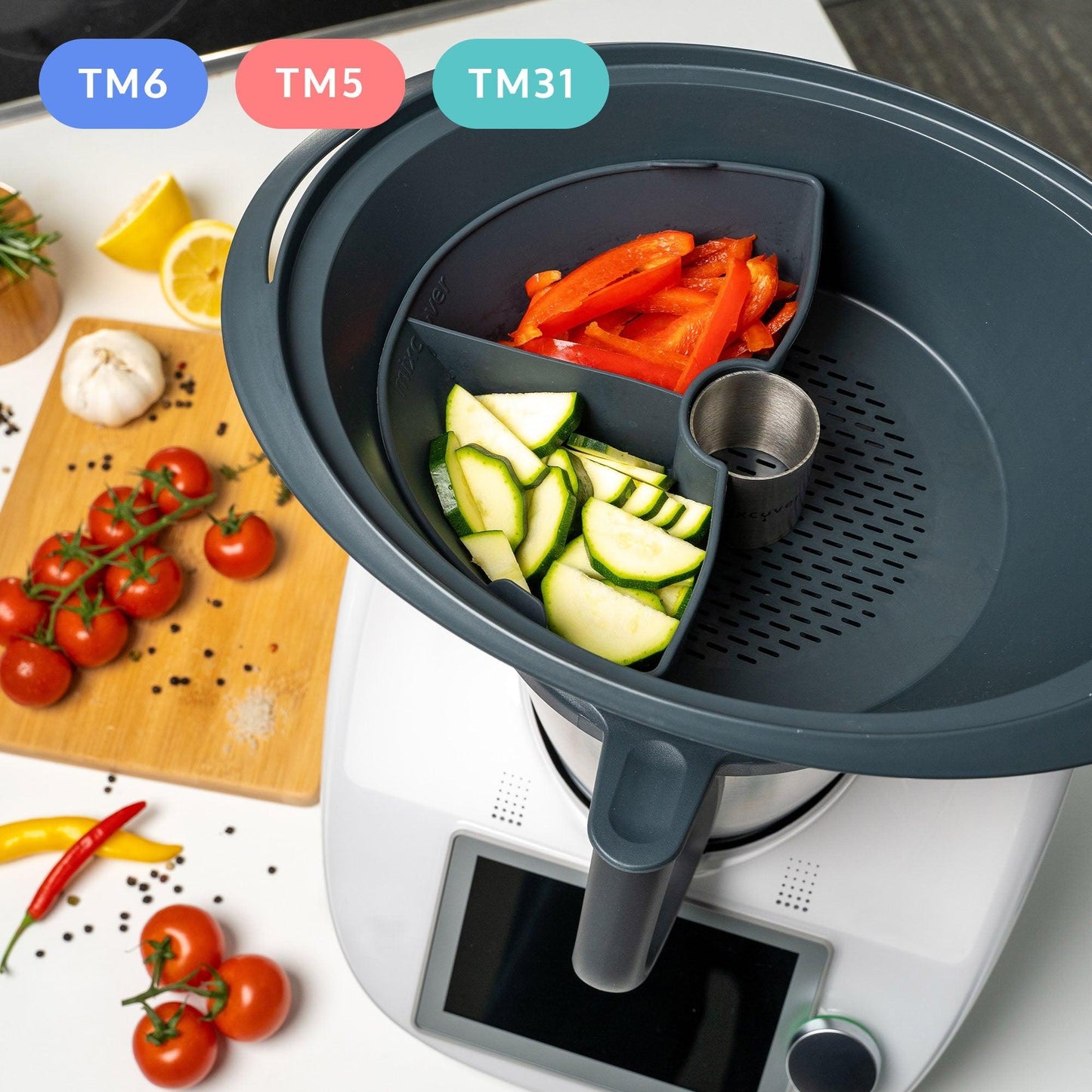 B-Ware: Garraumteiler (VIERTEL) voor Thermomix TM6 TM5 TM31 Varoma stoomgarruimte