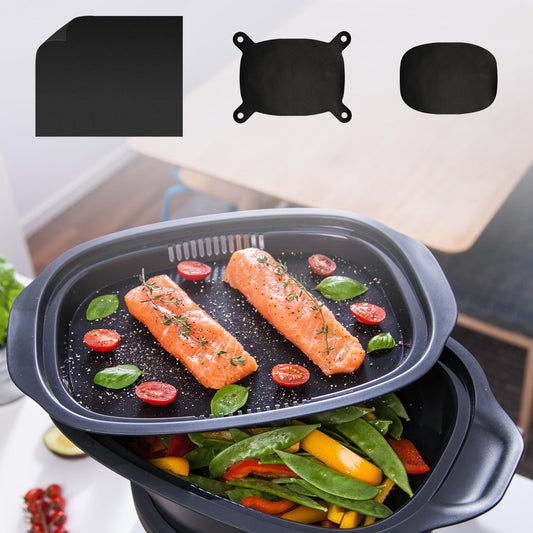mixcover original Dauerbackfolie - Backpapier für Varoma Einlegeboden passend für Thermomix TM7 - wiederverwendbar und nachhaltig
