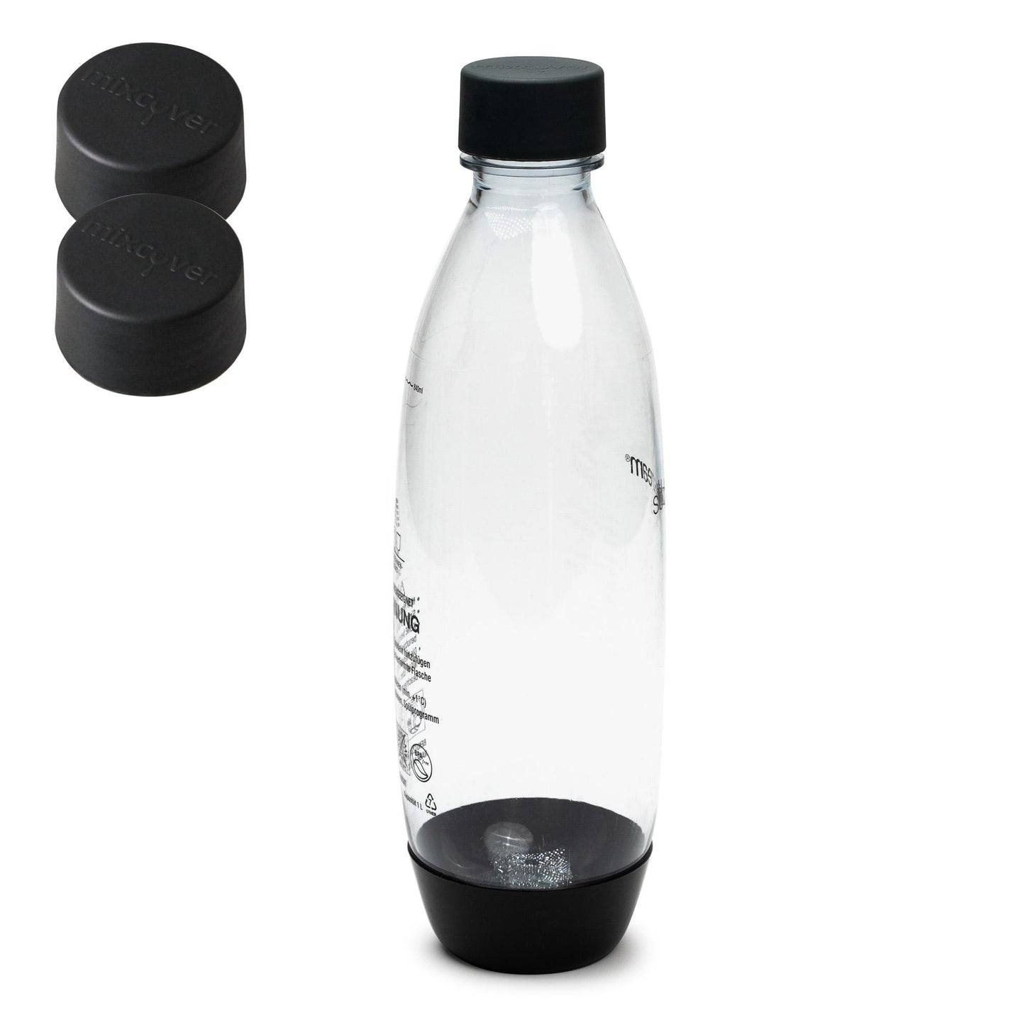 mixcover Coperchio di ricambio adatto per bottiglie in PET di plastica SodaStream Set da 2 pezzi