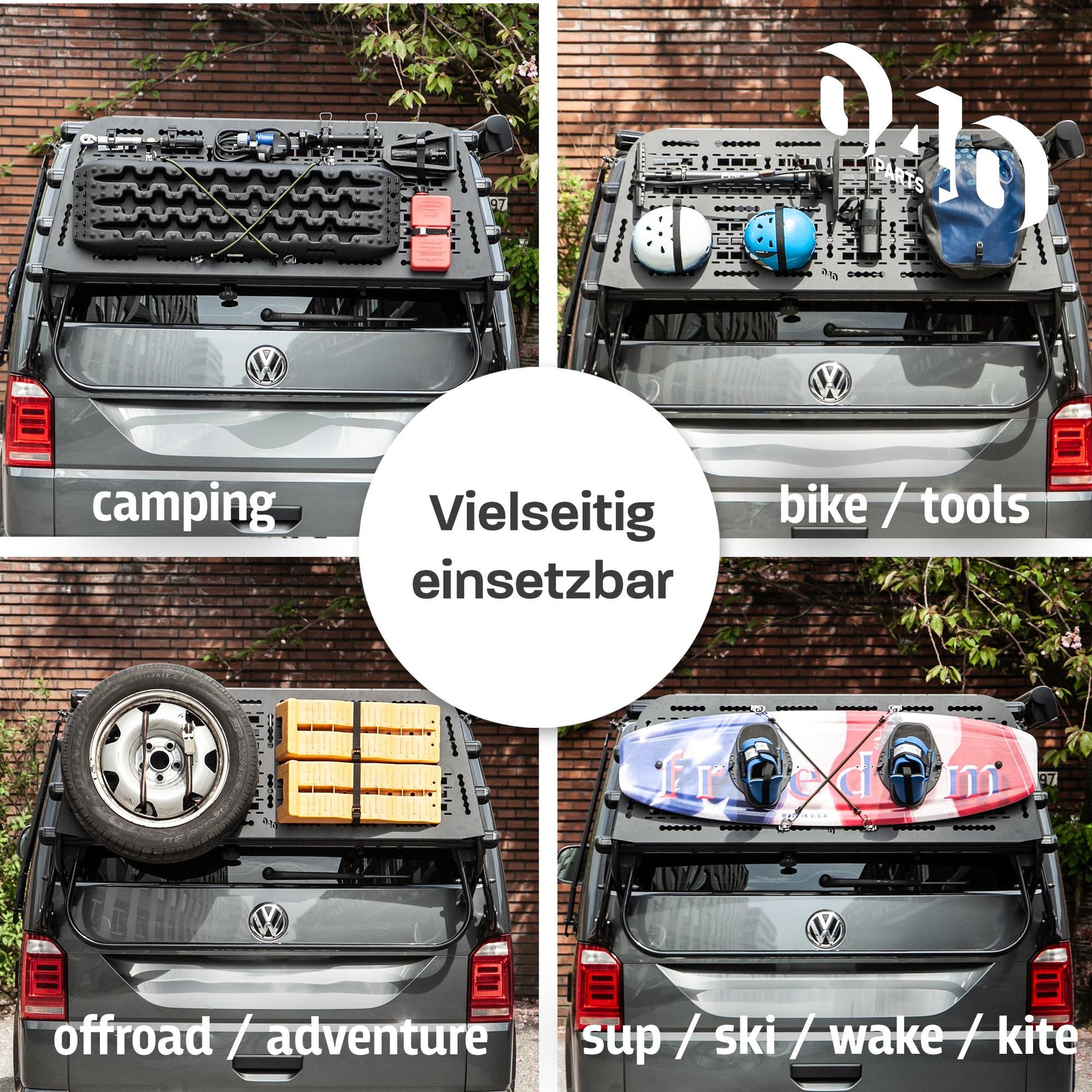 040 Parts Molle Board für VW T5 T6 T6.1 Fahrradträger Gepäckträger Off – Mixcover