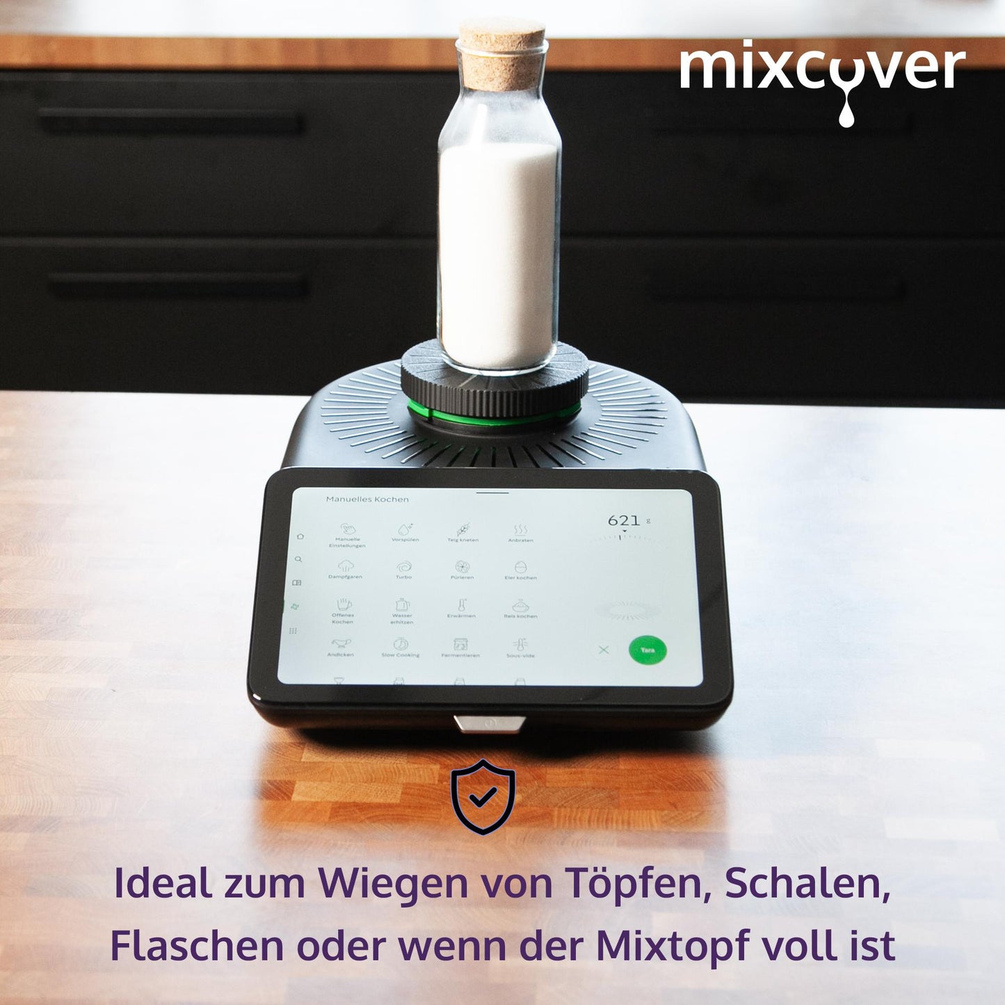 Mixcover Wiegeteller für Vorwerk Thermomix TM7  Waagen Aufsatz  Abdeckung fürs Wiegen - Detailansicht 5 | Mixcover