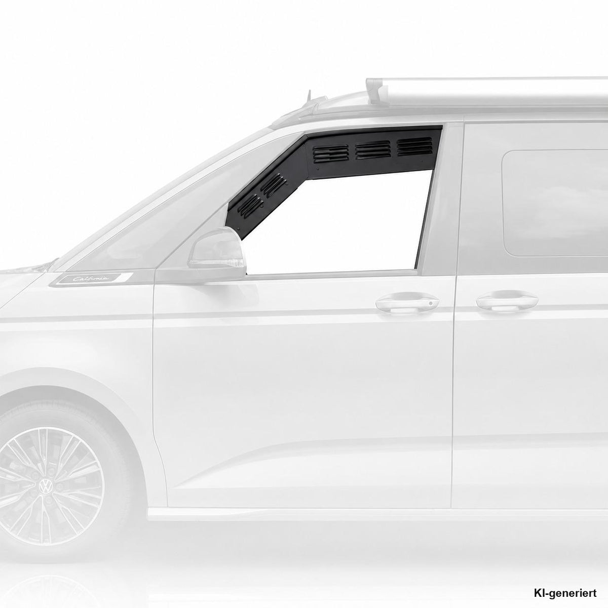 040 Parts 2-piece Set Fresh Air Vent for Cab, Aluminum Vent Grille with Mosquito Net, Insect Protection and Touch Protection, Black for VW T7 from Model Year 2021 Multivan California