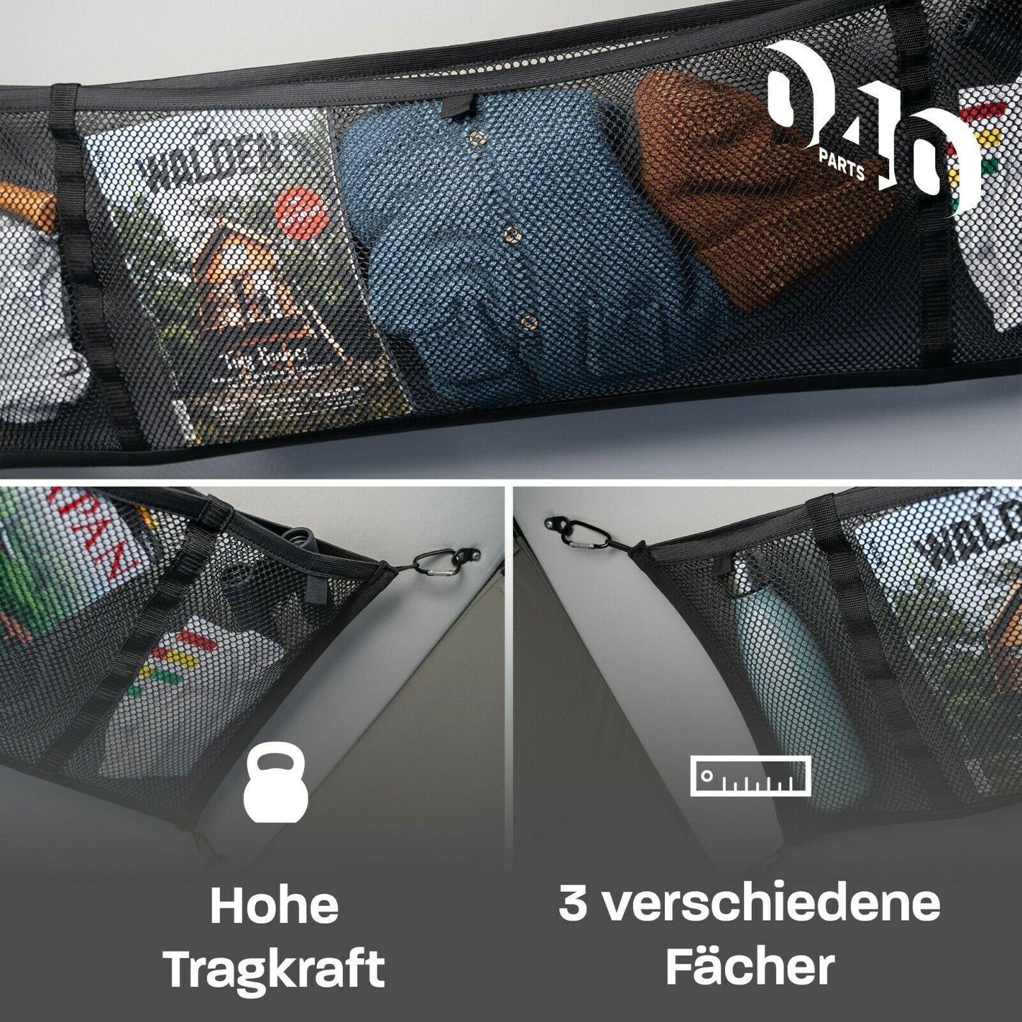 B-Ware: Aufbewahrungs-Netz für das Aufstelldach von VW T5 T6 Bulli, Multivan