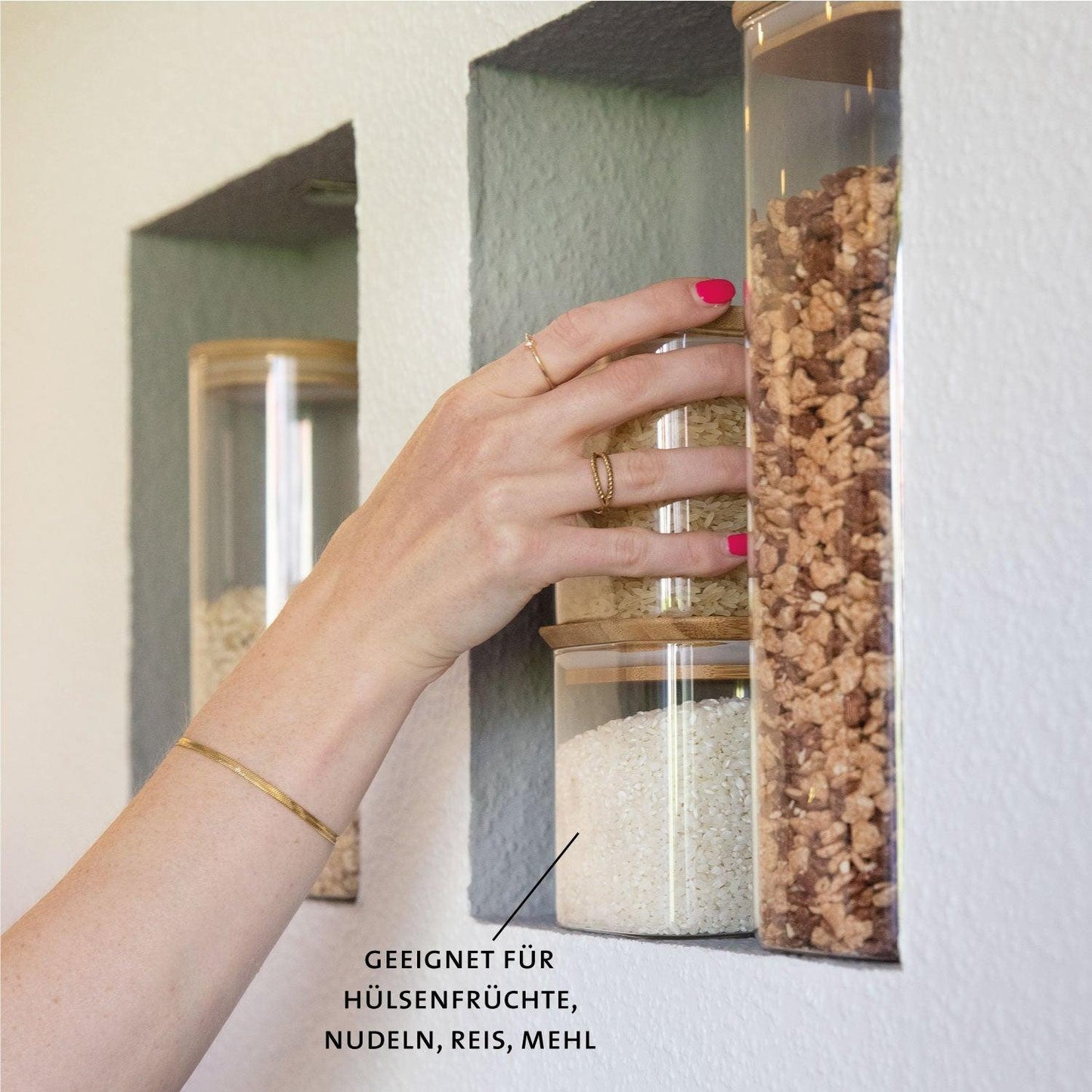 ThermoTasty: Aufbewahrungsglas, Modell: eckig, Größe: 10x10cm, 750ml